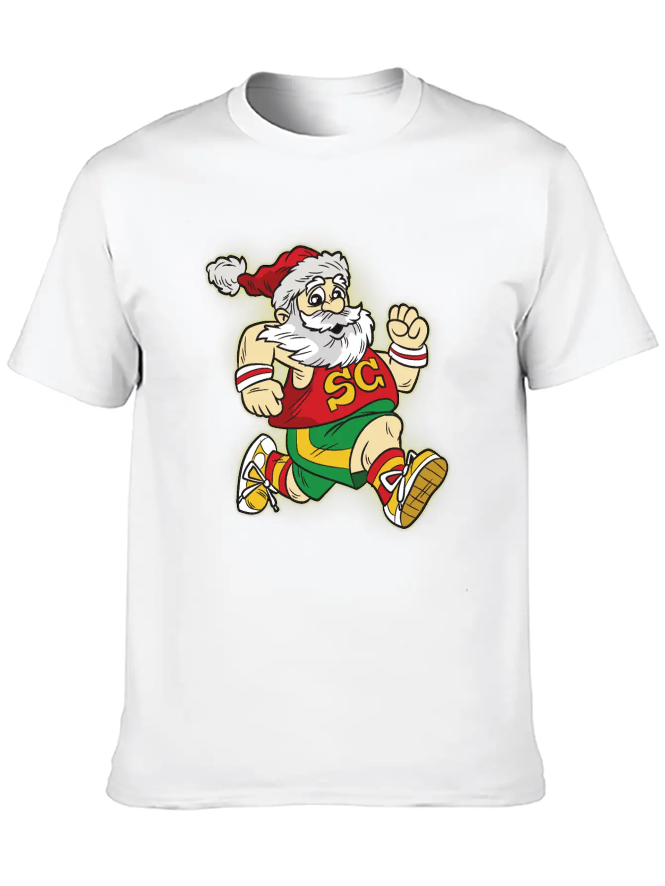 Santa Claus Marathon Modern Fit Casual T-Shirt – Clean And Versatile Design