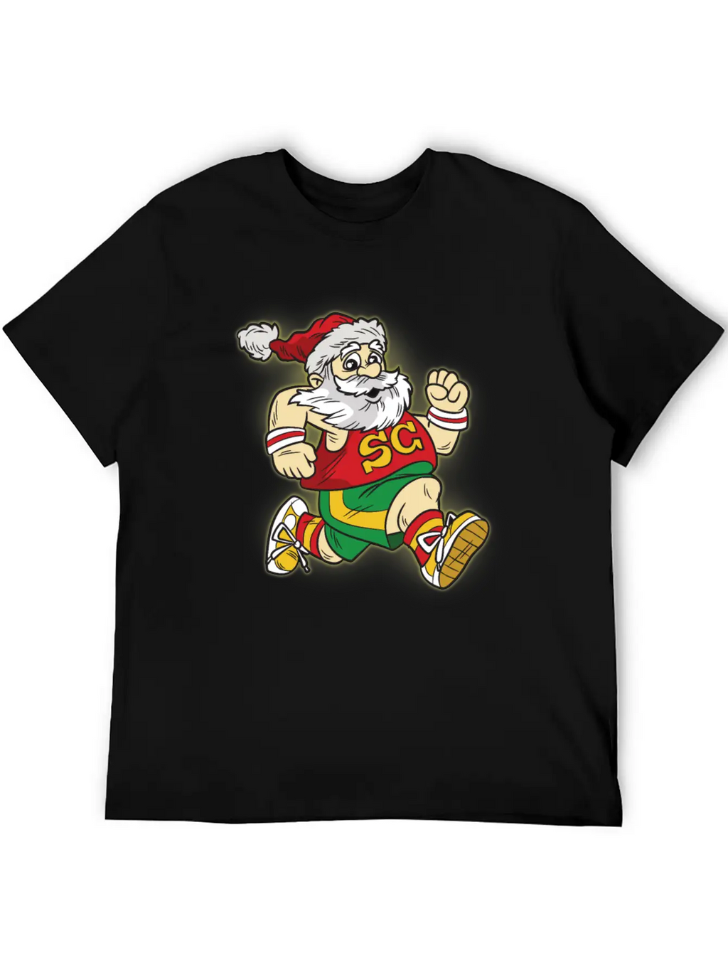 Santa Claus Marathon Modern Fit Casual T-Shirt – Clean And Versatile Design