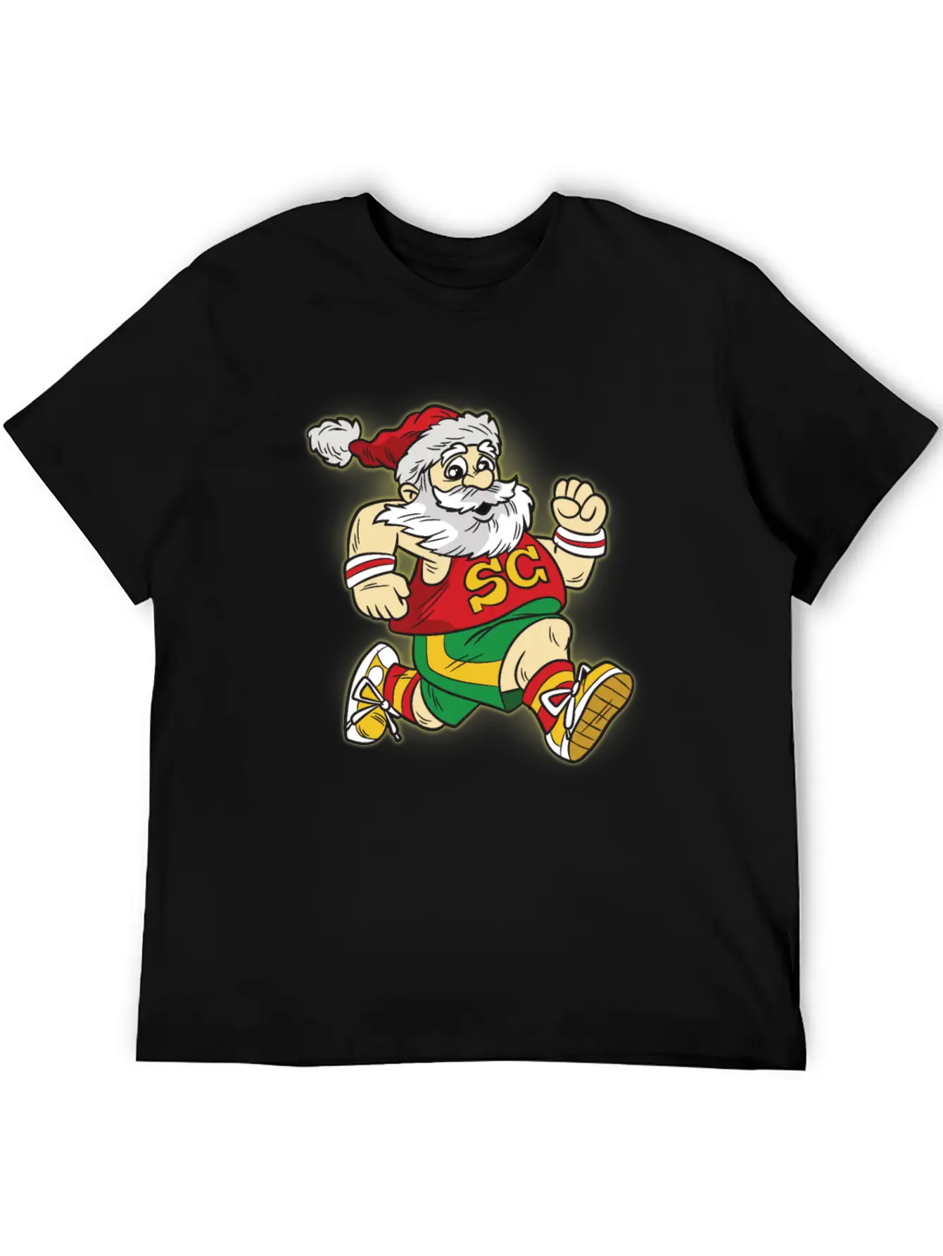 Santa Claus Marathon Modern Fit Casual T-Shirt – Clean And Versatile Design