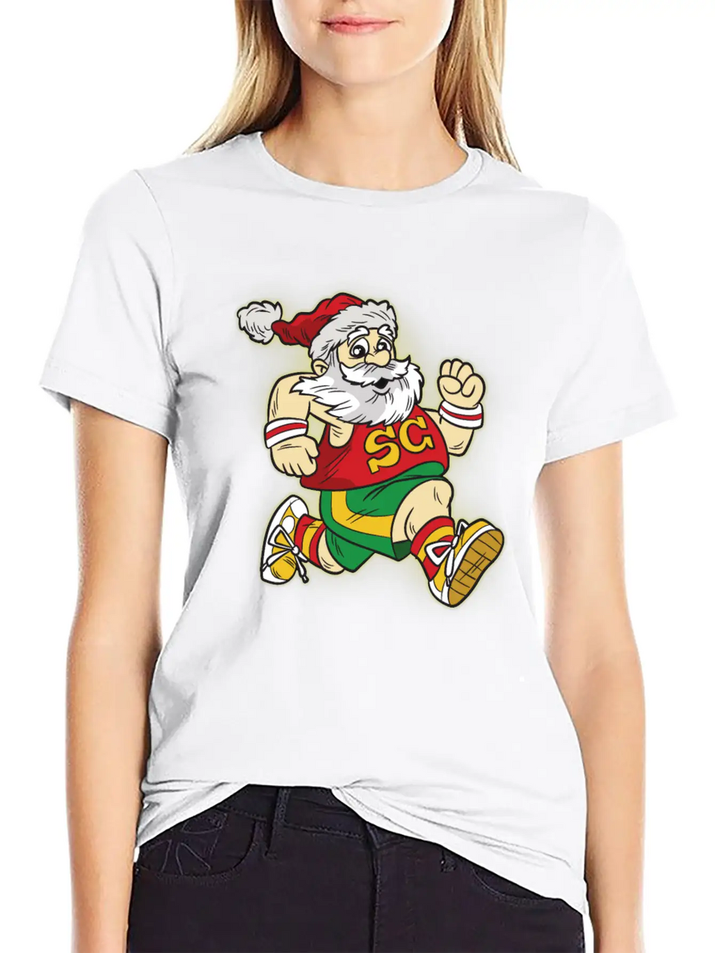 Santa Claus Marathon Modern Fit Casual T-Shirt – Clean And Versatile Design