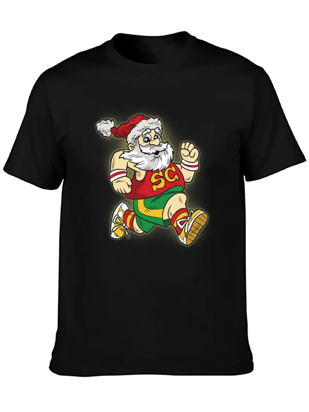 Santa Claus Marathon Modern Fit Casual T-Shirt – Clean And Versatile Design