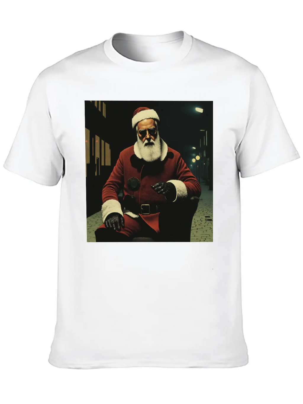 Santa Goes Cyberpunk Essential Cotton Tee For Daily Outfits – Unisex Style