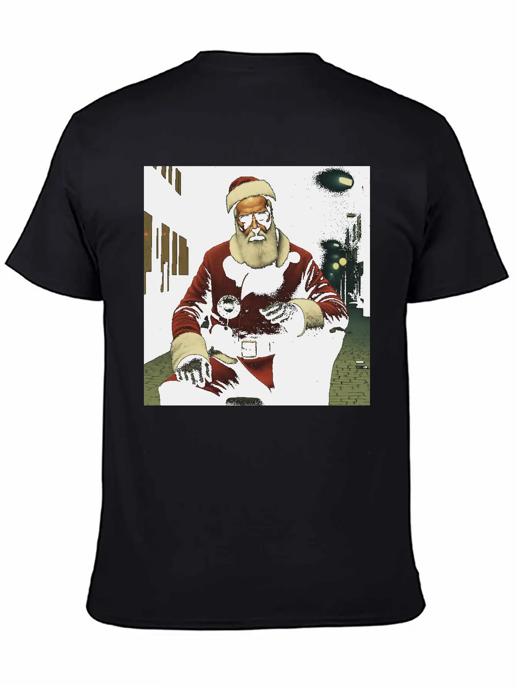 Santa Goes Cyberpunk Essential Cotton Tee For Daily Outfits – Unisex Style