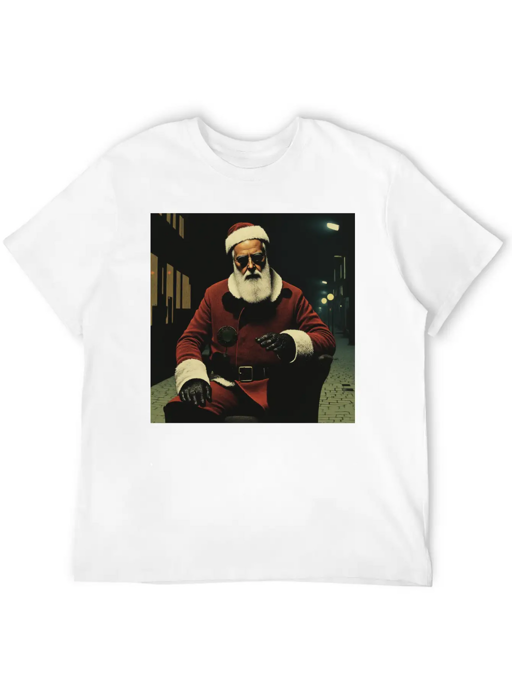 Santa Goes Cyberpunk Essential Cotton Tee For Daily Outfits – Unisex Style