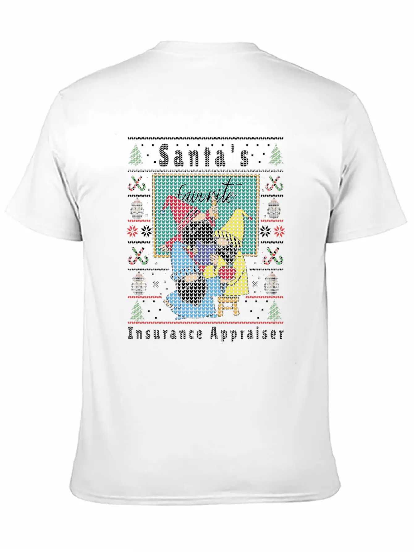 Santas Elfs Ugly Christmas Insurance-Appraiser Timeless Short Sleeve Tee – Comfy And Minimalist Design