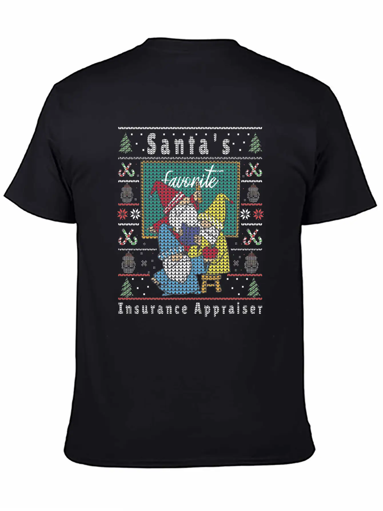 Santas Elfs Ugly Christmas Insurance-Appraiser Timeless Short Sleeve Tee – Comfy And Minimalist Design