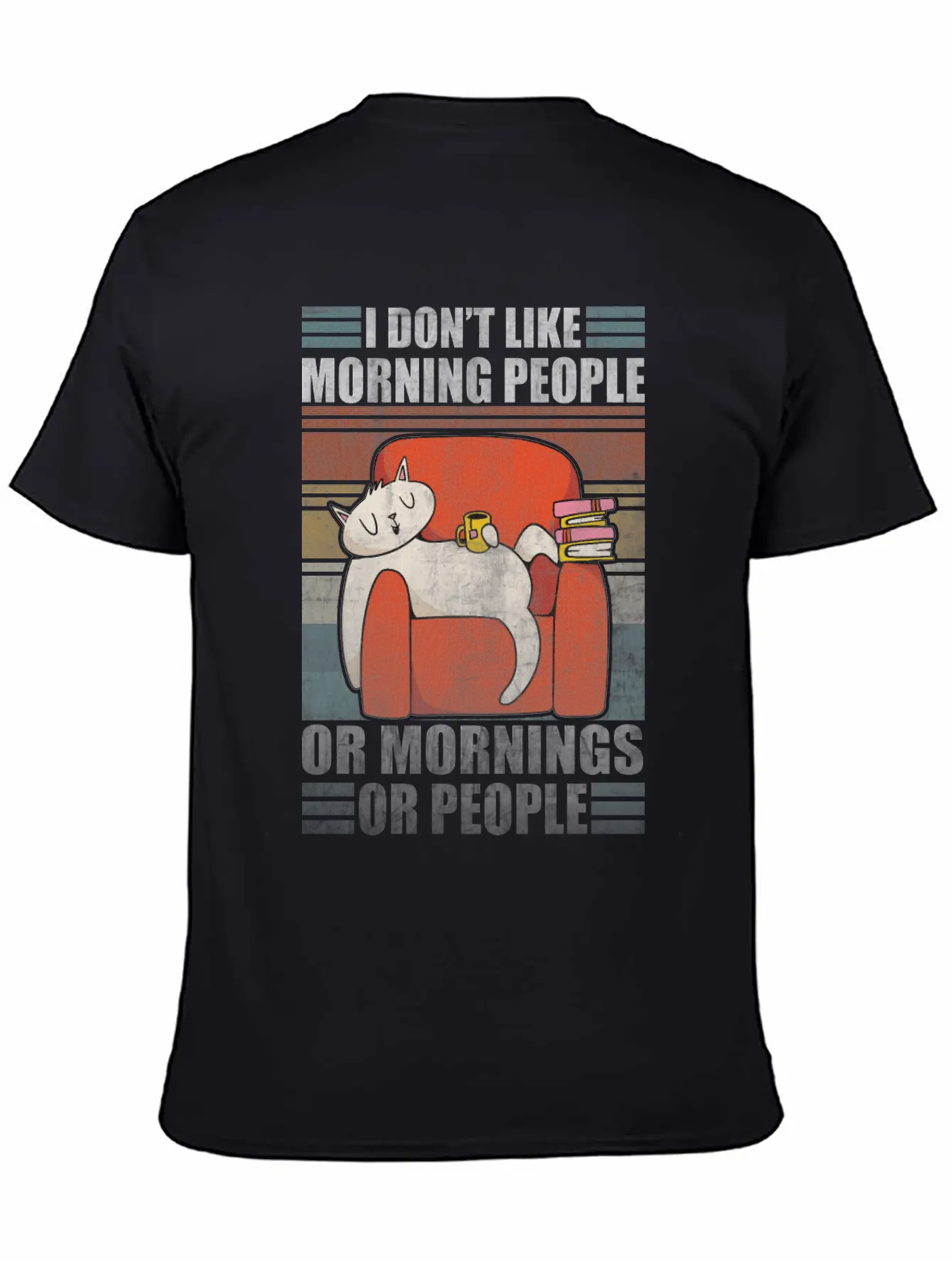 Sarcastic Cat Coffee Moody Lazy Kitty Classic Cotton Tee – Unisex Comfort For Any Season