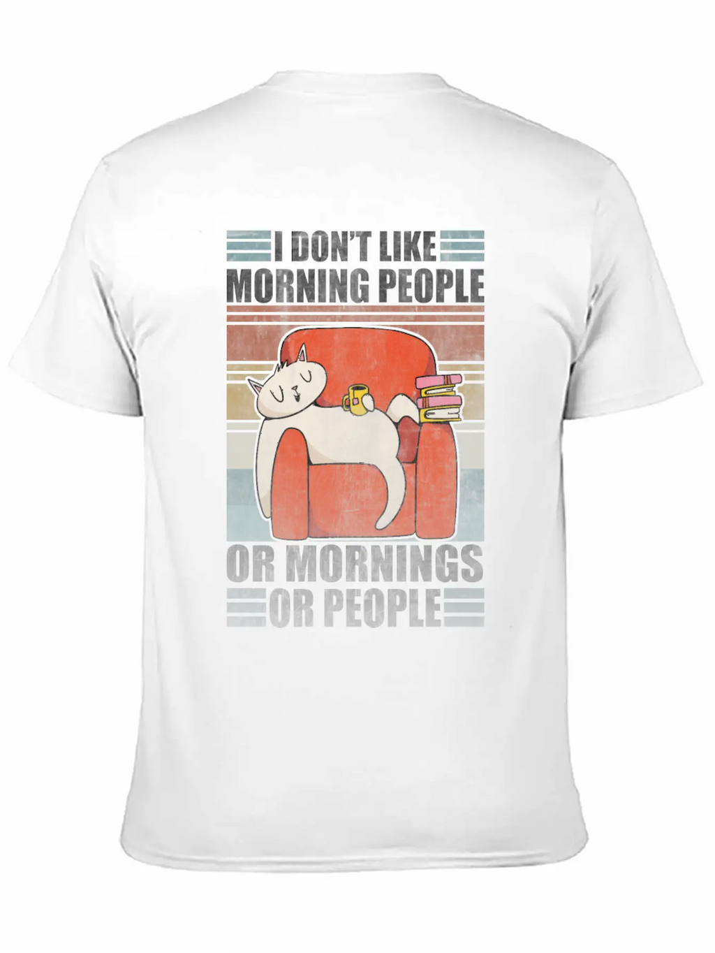 Sarcastic Cat Coffee Moody Lazy Kitty Classic Cotton Tee – Unisex Comfort For Any Season
