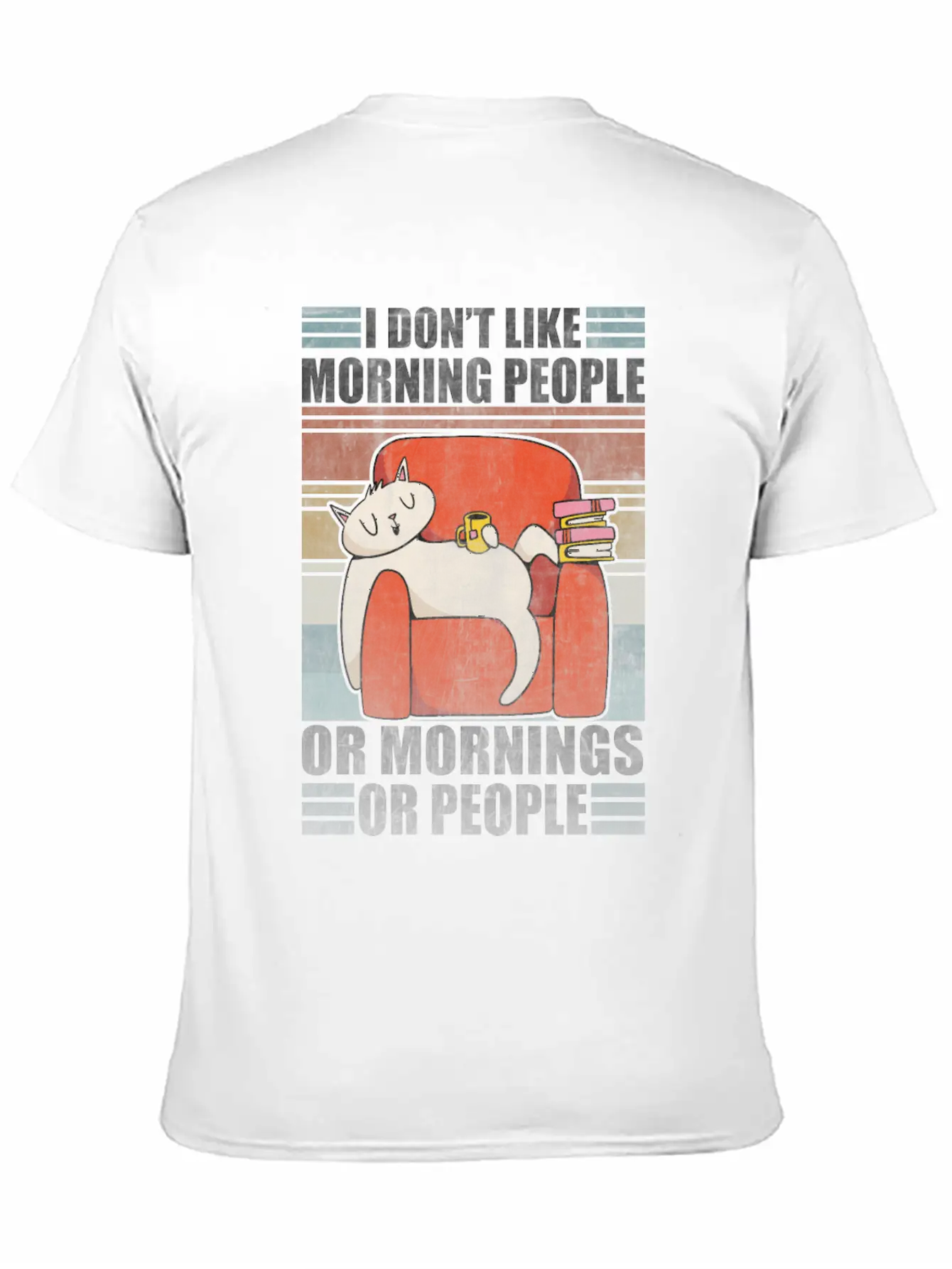 Sarcastic Cat Coffee Moody Lazy Kitty Classic Cotton Tee – Unisex Comfort For Any Season
