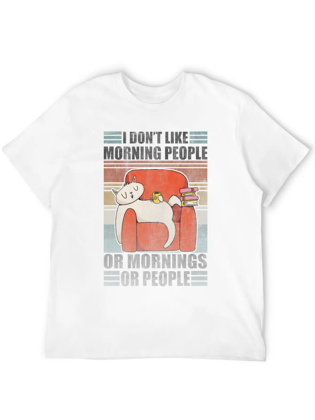 Sarcastic Cat Coffee Moody Lazy Kitty Classic Cotton Tee – Unisex Comfort For Any Season