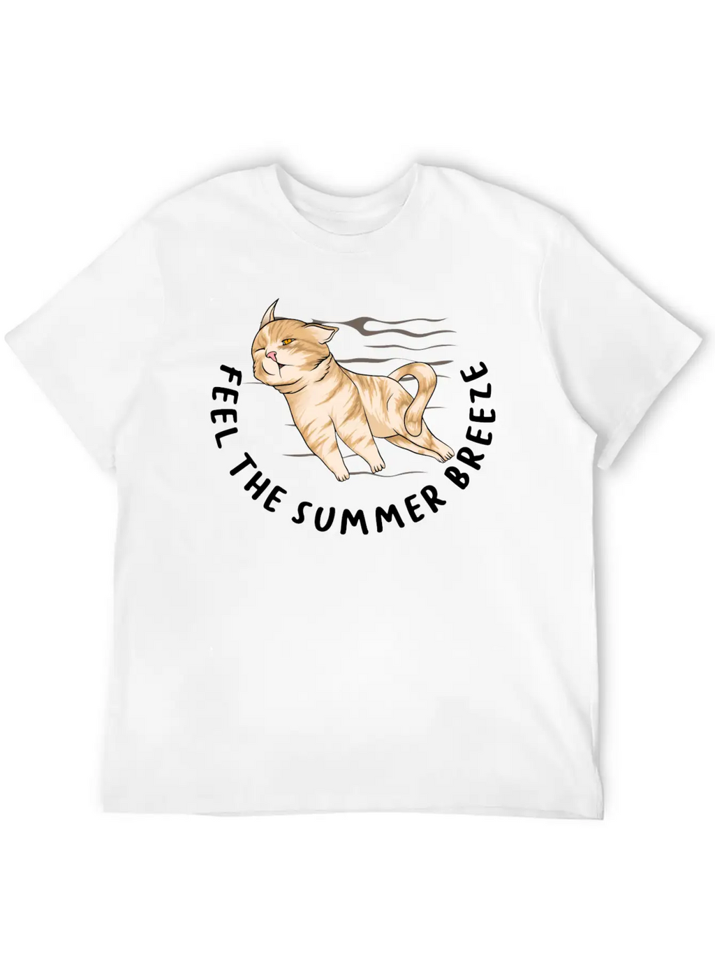 Sarcastic Cat Meme Feel The Summer Breeze Ocean Classic Cotton Tee – Unisex Comfort For Any Season