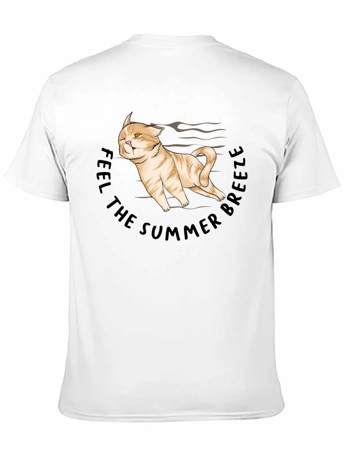 Sarcastic Cat Meme Feel The Summer Breeze Ocean Classic Cotton Tee – Unisex Comfort For Any Season
