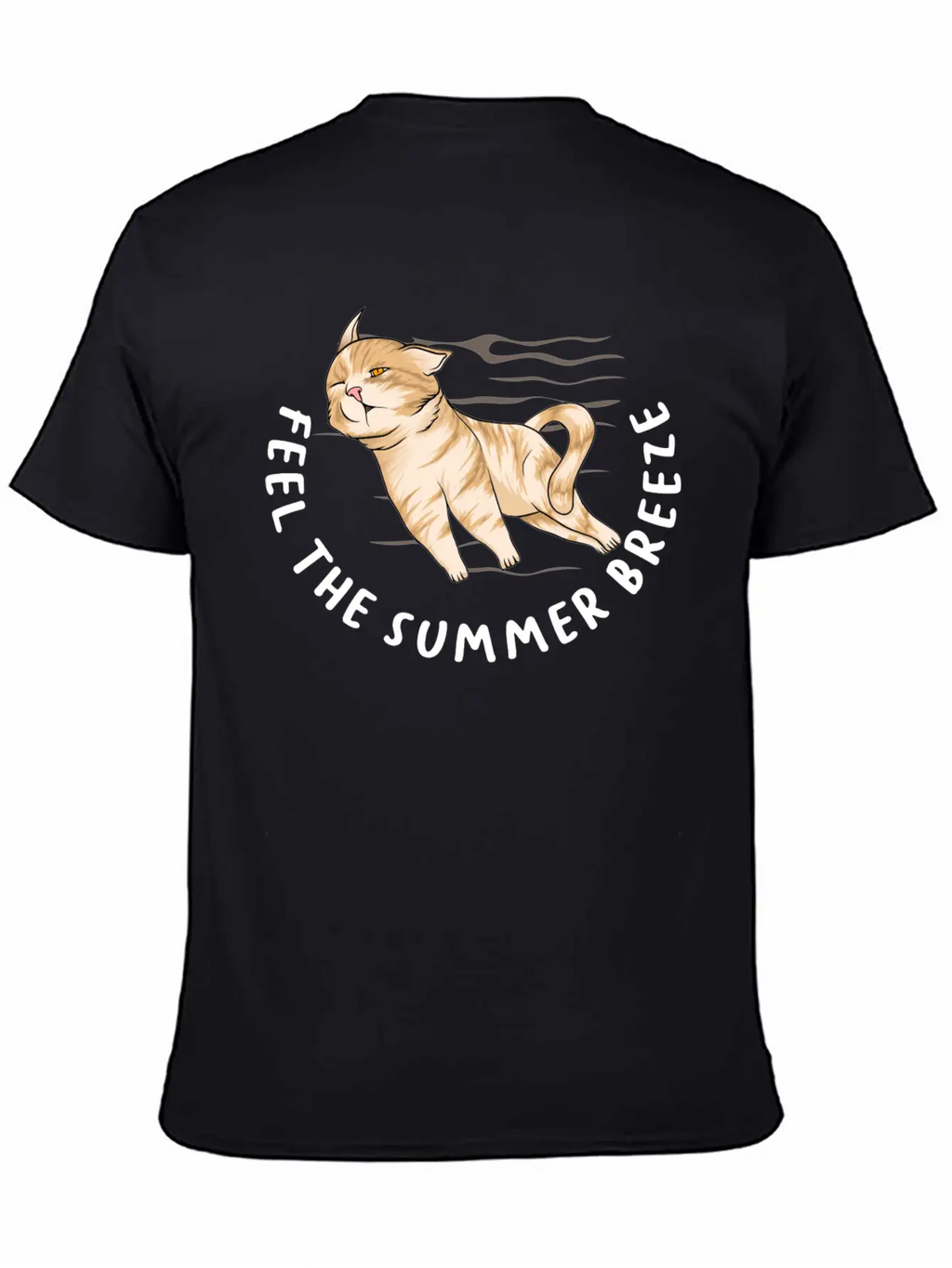 Sarcastic Cat Meme Feel The Summer Breeze Ocean Classic Cotton Tee – Unisex Comfort For Any Season
