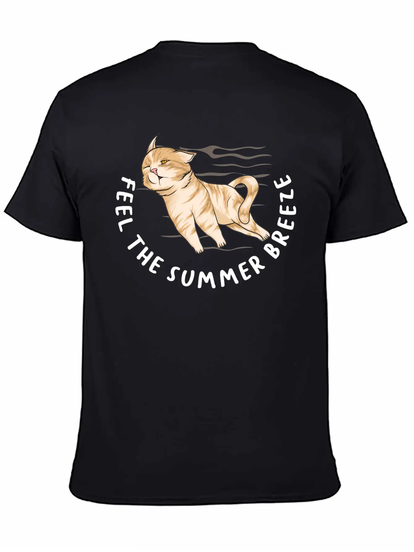 Sarcastic Cat Meme Feel The Summer Breeze Ocean Classic Cotton Tee – Unisex Comfort For Any Season