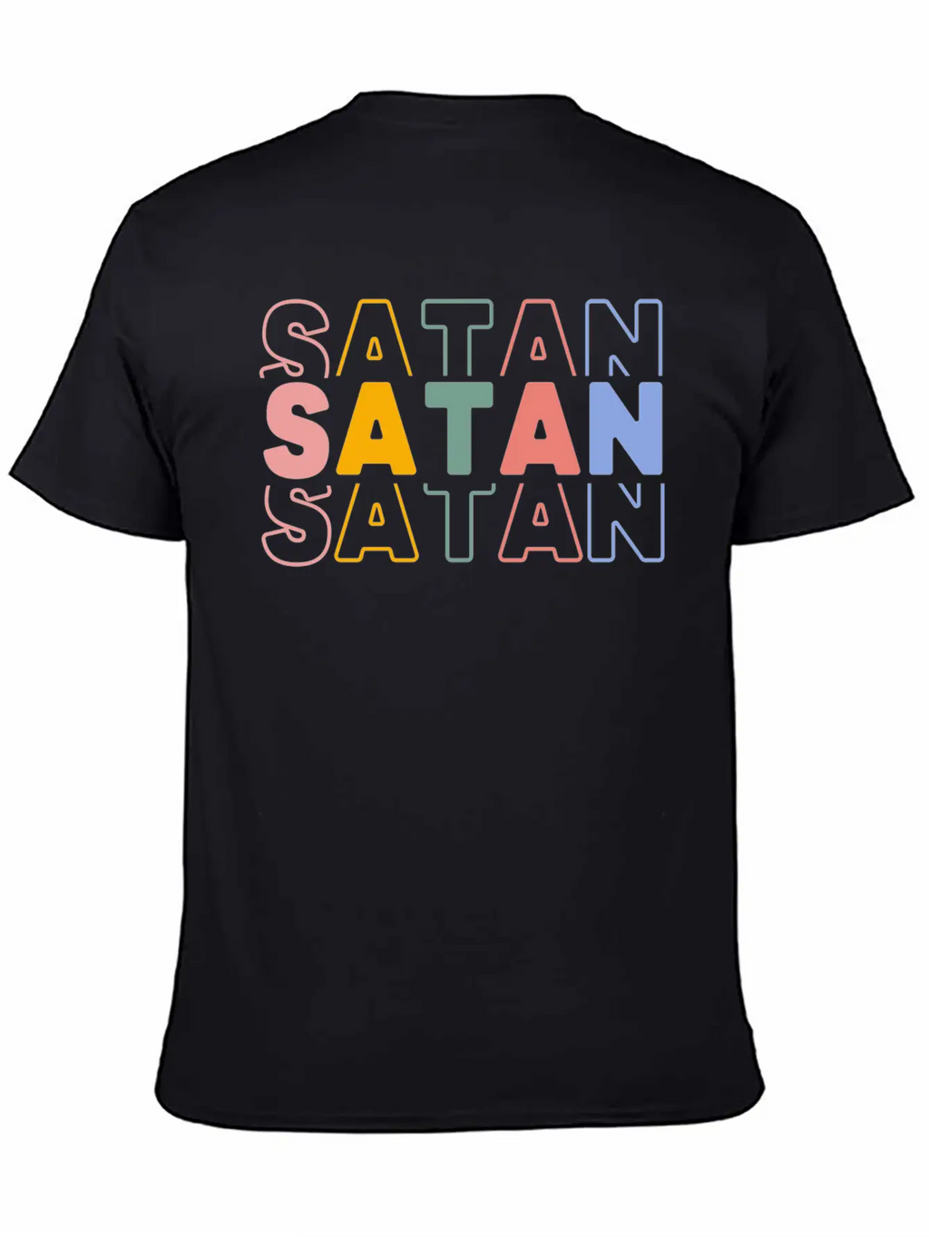 Satan Typography Essential Cotton Tee For Daily Outfits – Unisex Style