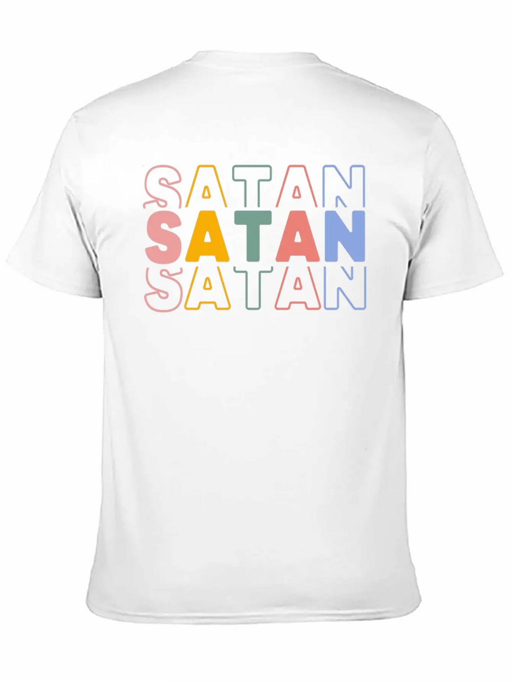 Satan Typography Essential Cotton Tee For Daily Outfits – Unisex Style