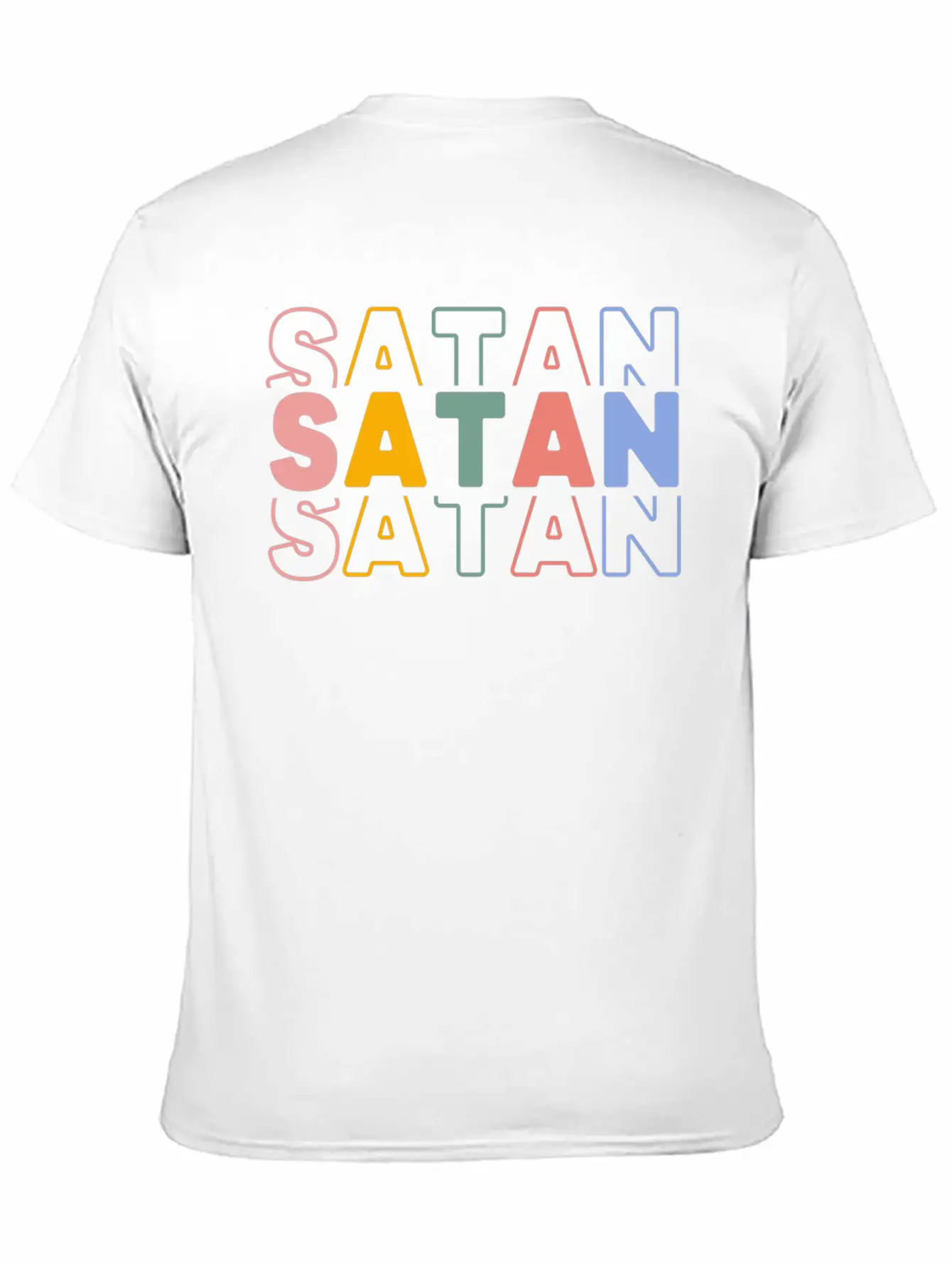 Satan Typography Essential Cotton Tee For Daily Outfits – Unisex Style