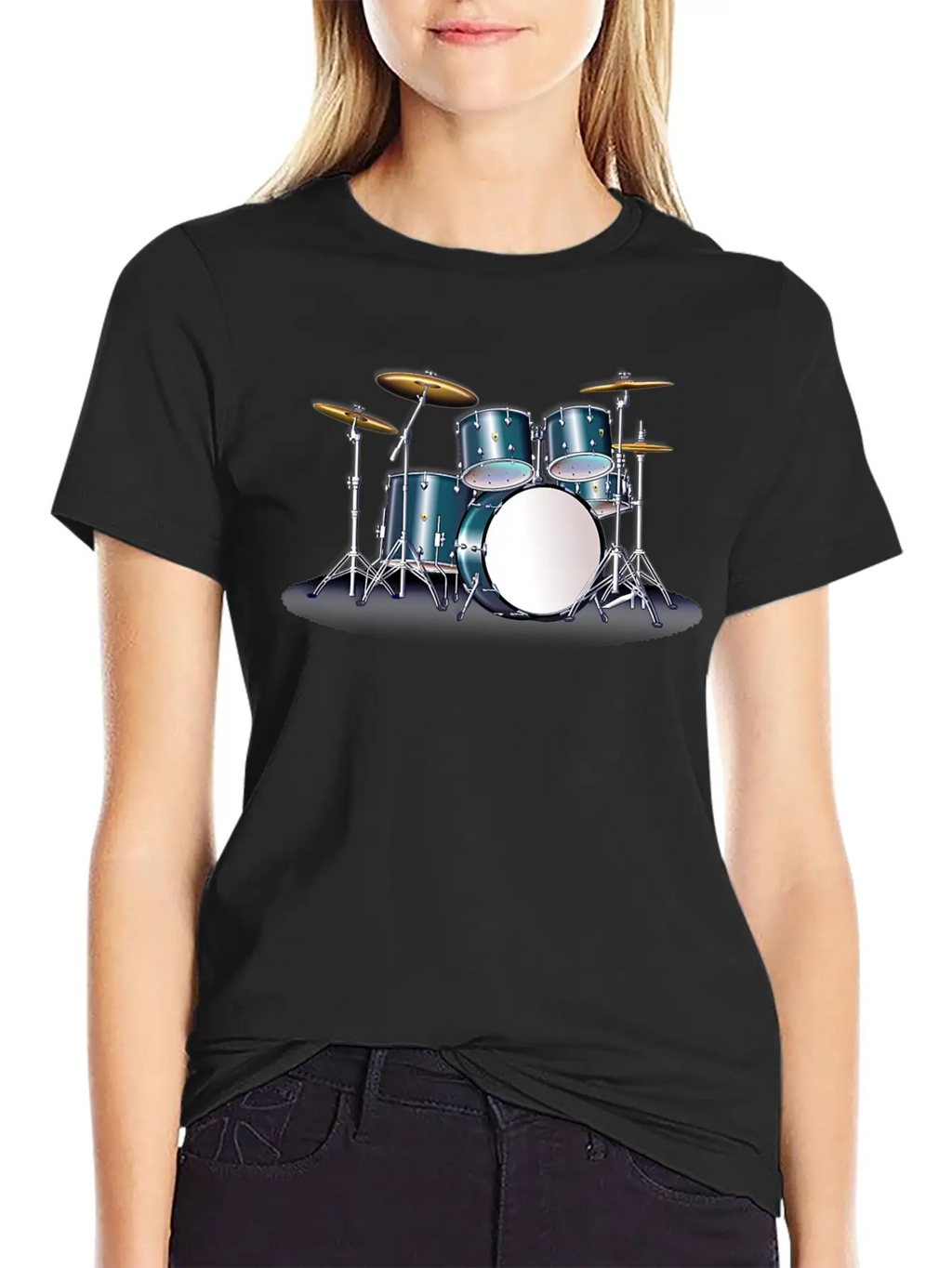 SATIN BLUE DRUM SET Stylish Everyday T-Shirt – Unisex Basic Cotton Tee