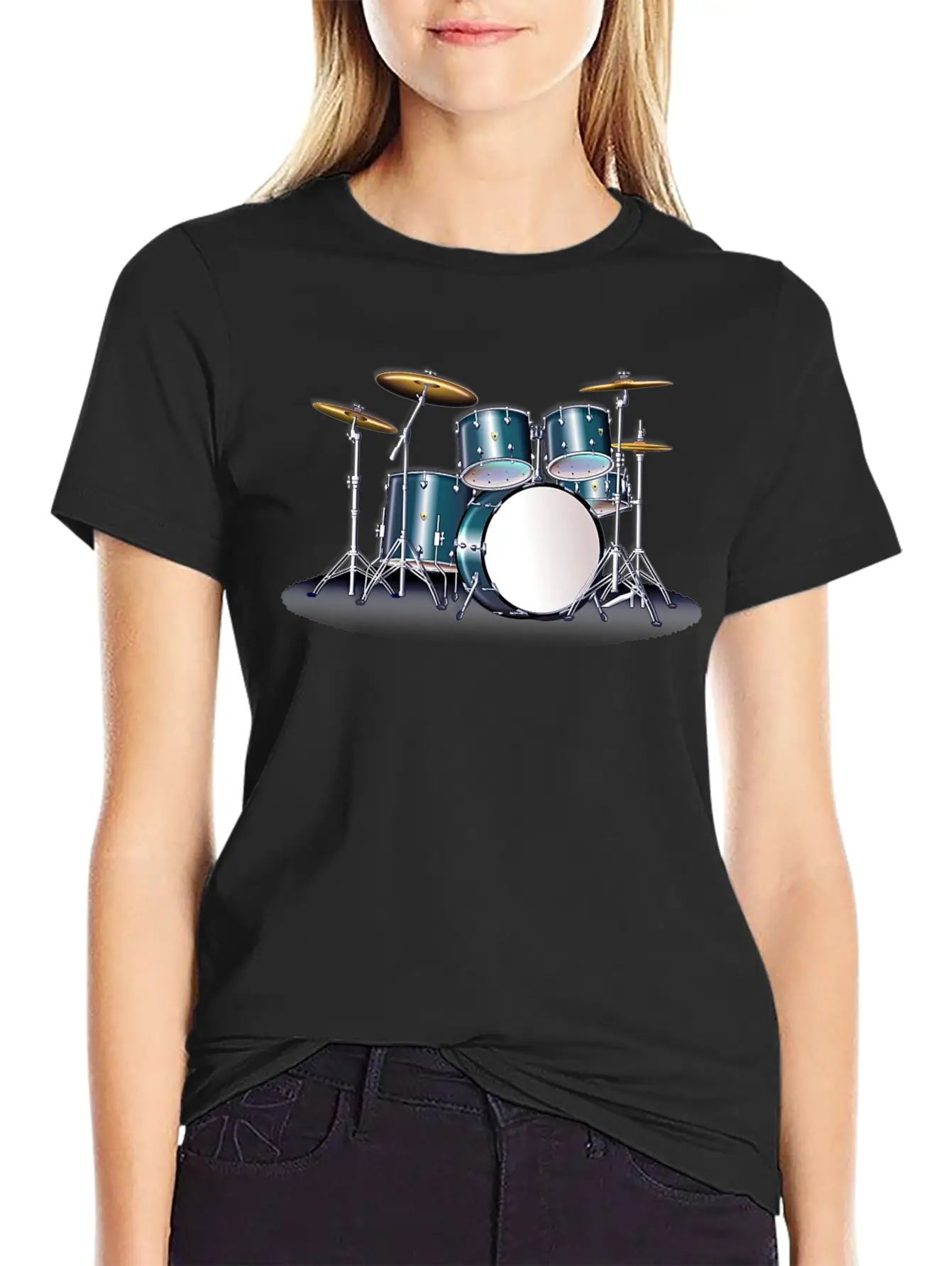 SATIN BLUE DRUM SET Stylish Everyday T-Shirt – Unisex Basic Cotton Tee