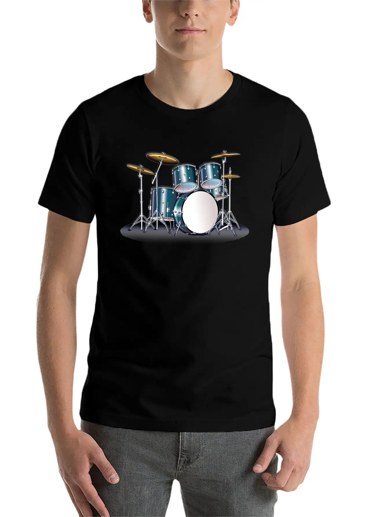 SATIN BLUE DRUM SET Stylish Everyday T-Shirt – Unisex Basic Cotton Tee