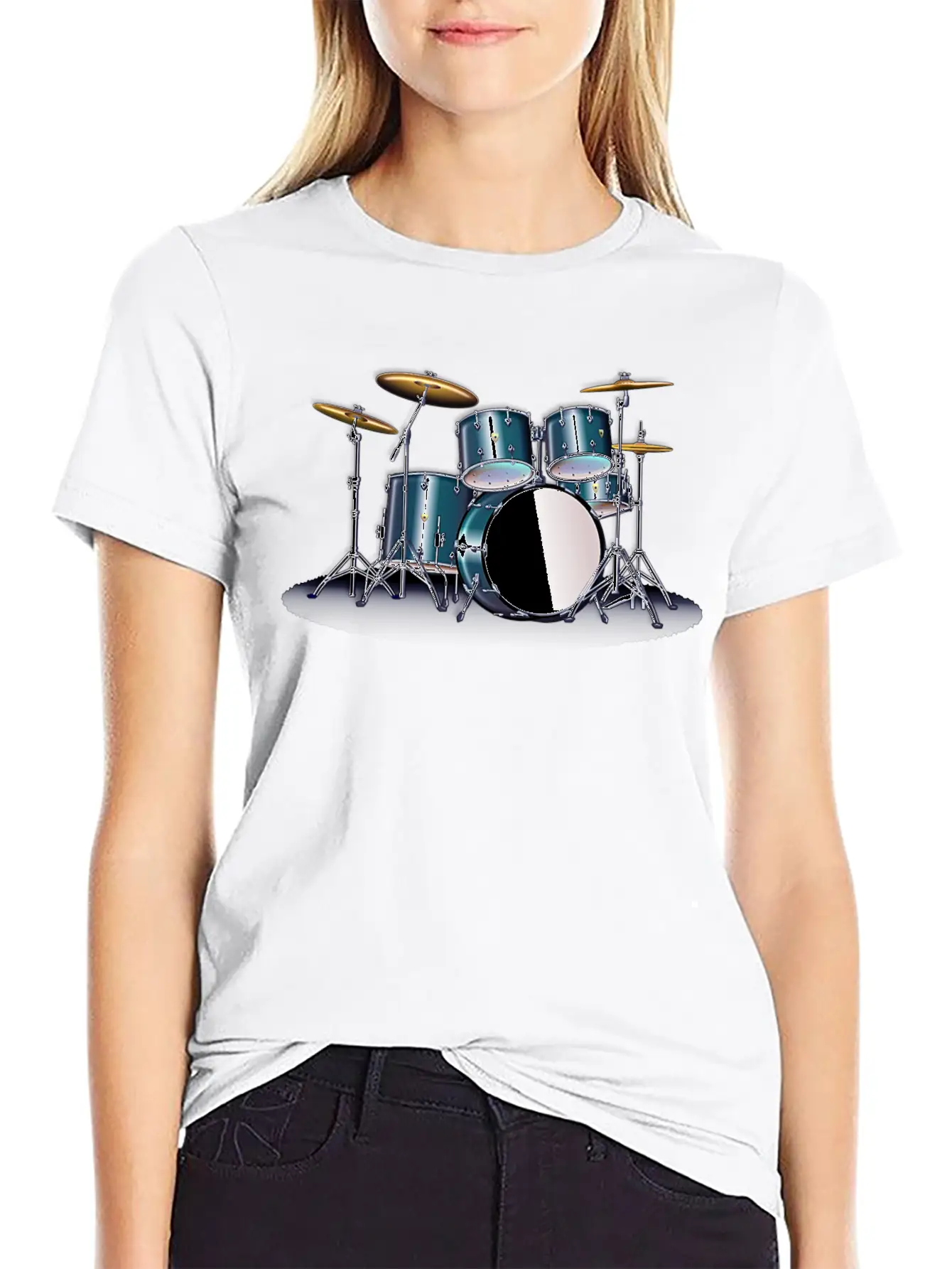 SATIN BLUE DRUM SET Stylish Everyday T-Shirt – Unisex Basic Cotton Tee