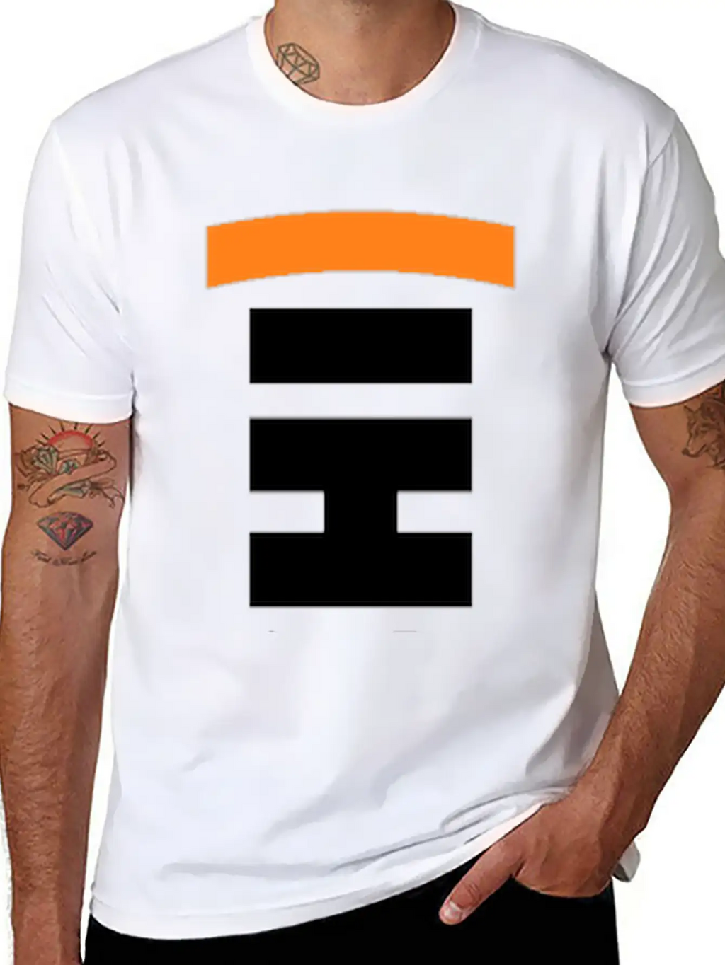 SATOSHI Vertical Design With Bullseye - Black Font Classic Cotton Tee – Unisex Comfort For Any Season