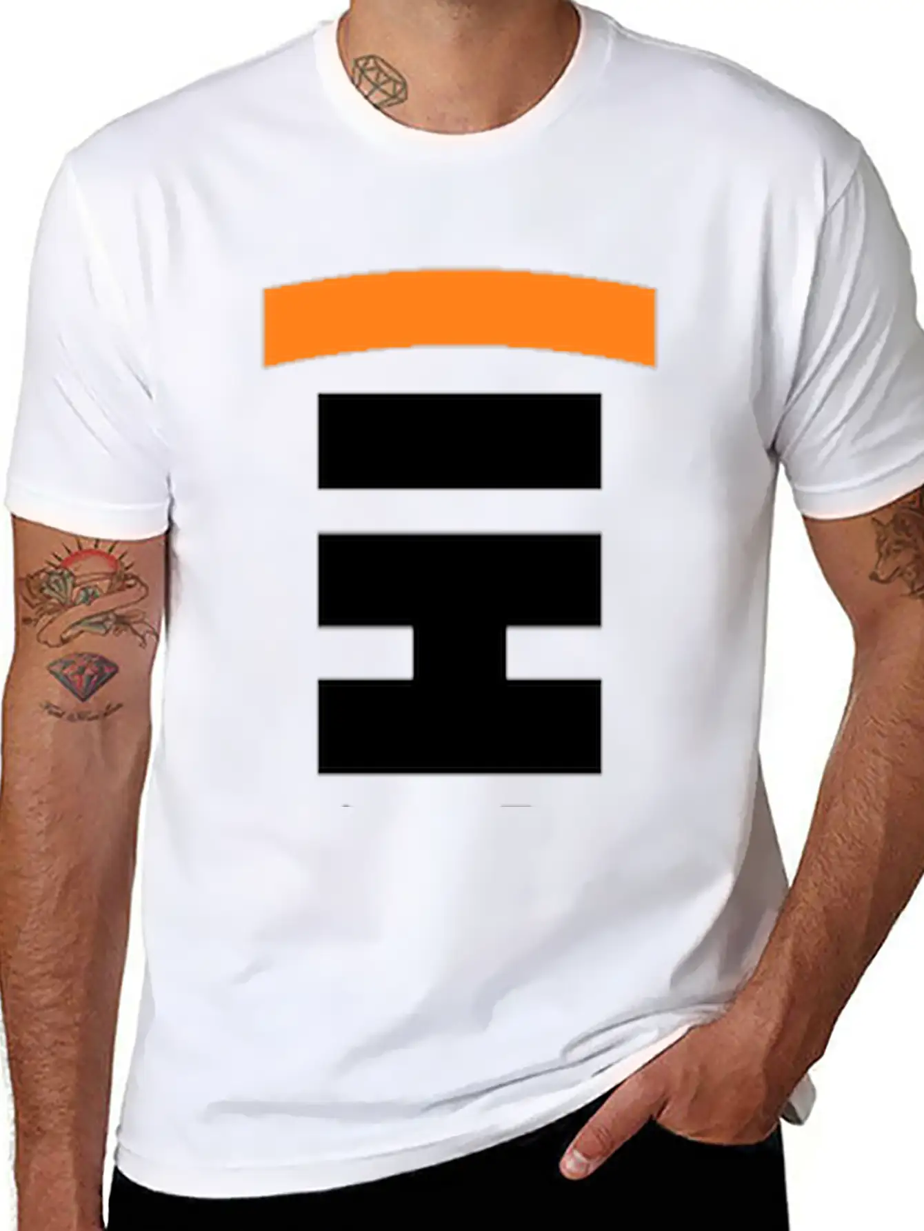 SATOSHI Vertical Design With Bullseye - Black Font Classic Cotton Tee – Unisex Comfort For Any Season