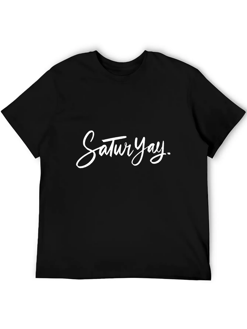 Satur Yay Typography Essential Cotton Tee For Daily Outfits – Unisex Style