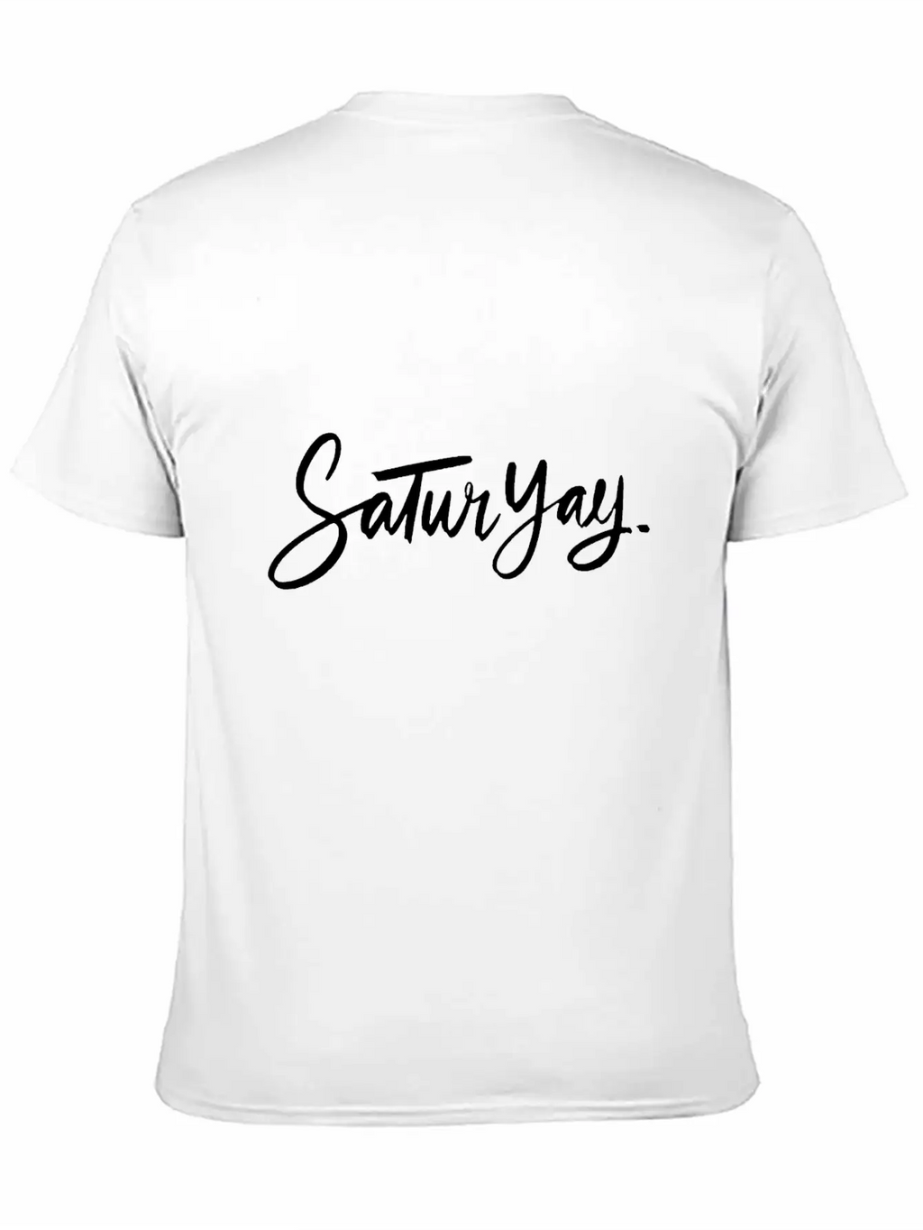 Satur Yay Typography Essential Cotton Tee For Daily Outfits – Unisex Style