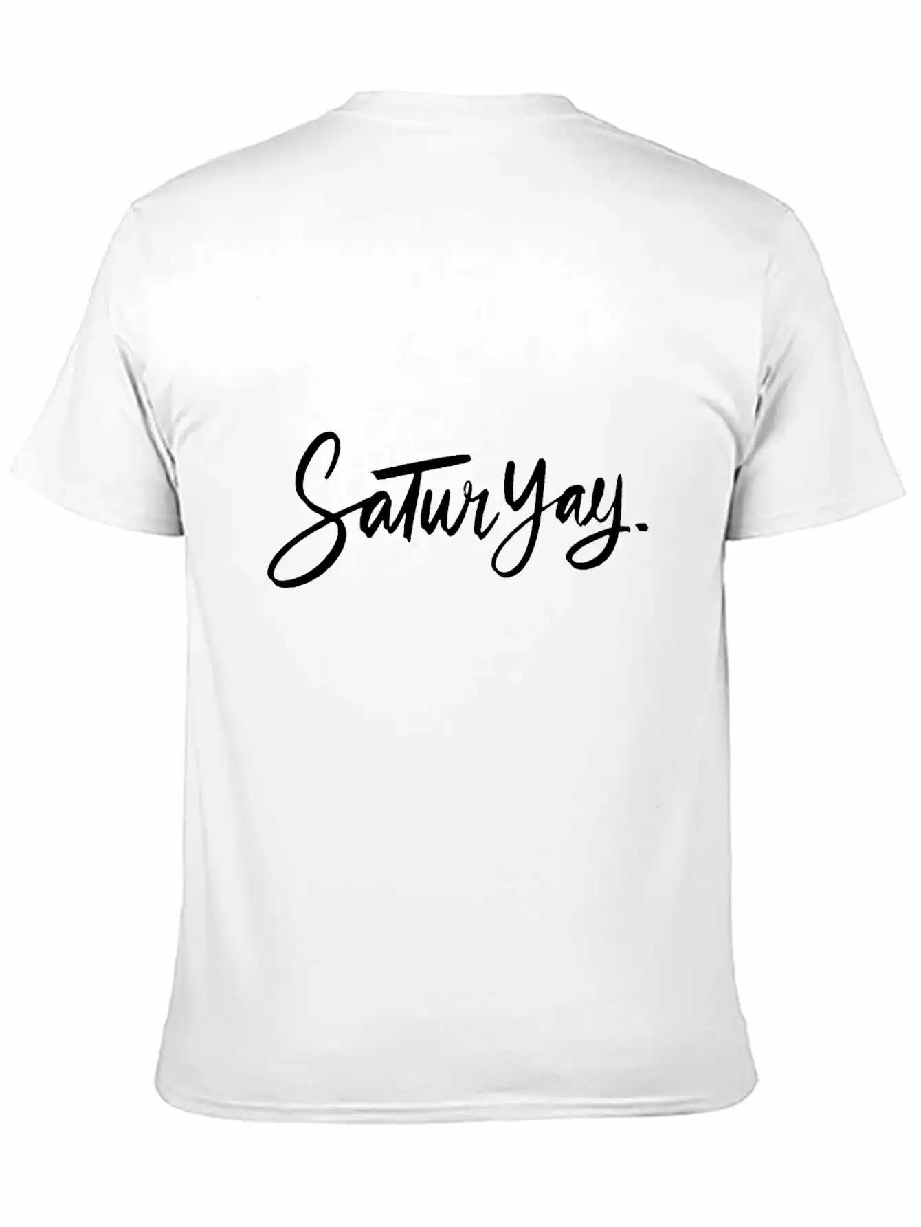 Satur Yay Typography Essential Cotton Tee For Daily Outfits – Unisex Style