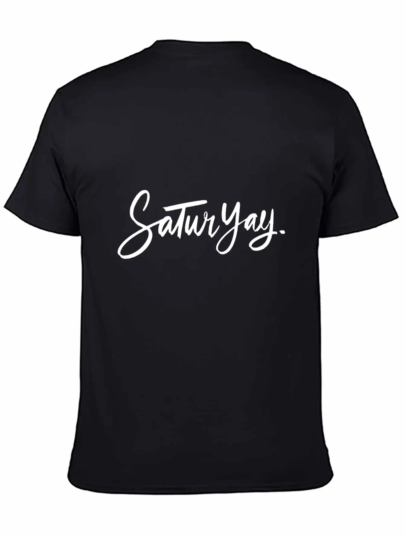 Satur Yay Typography Essential Cotton Tee For Daily Outfits – Unisex Style
