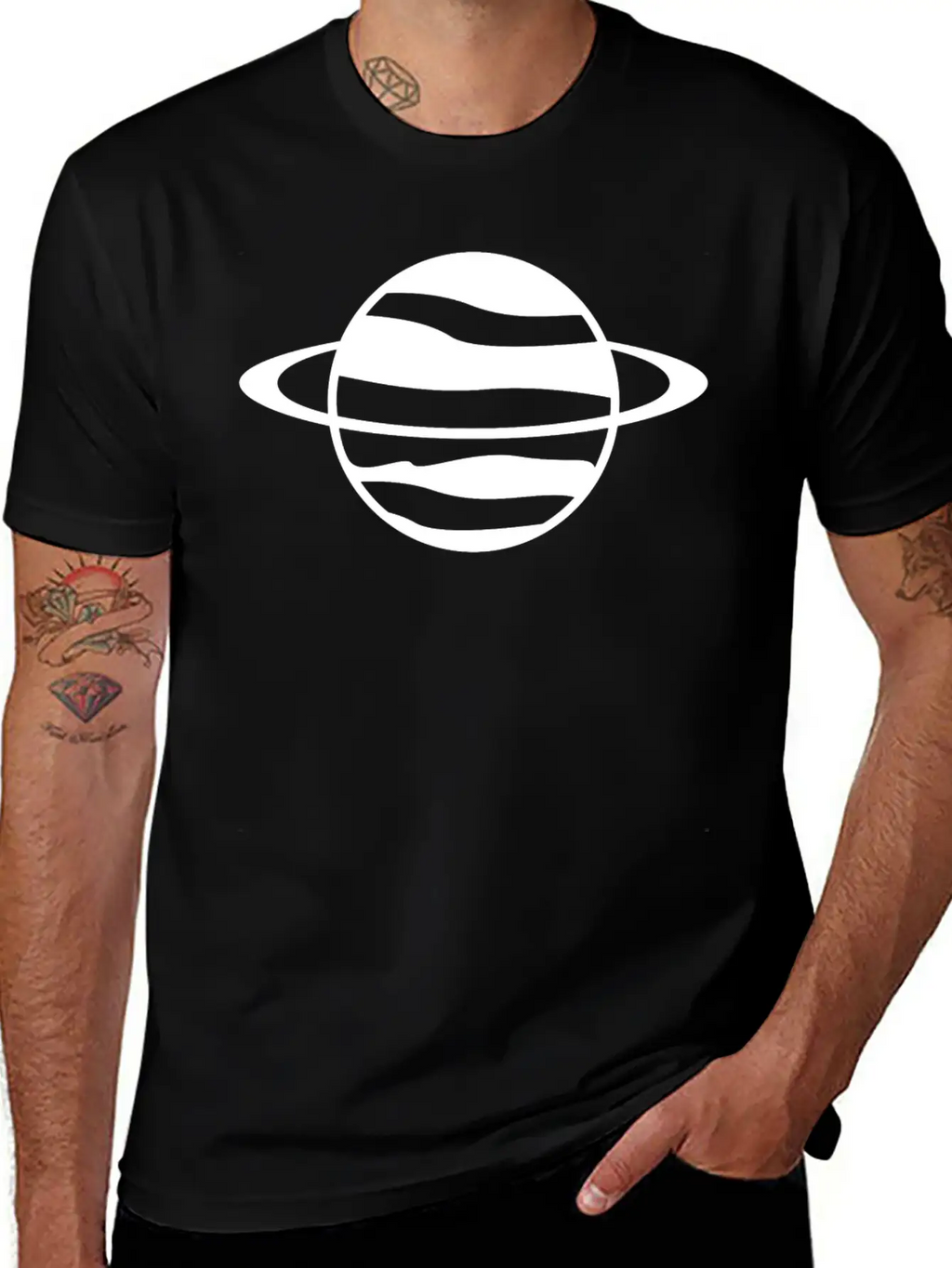 Saturn Planet Unisex Casual T-Shirt – Clean Design For Daily Comfort