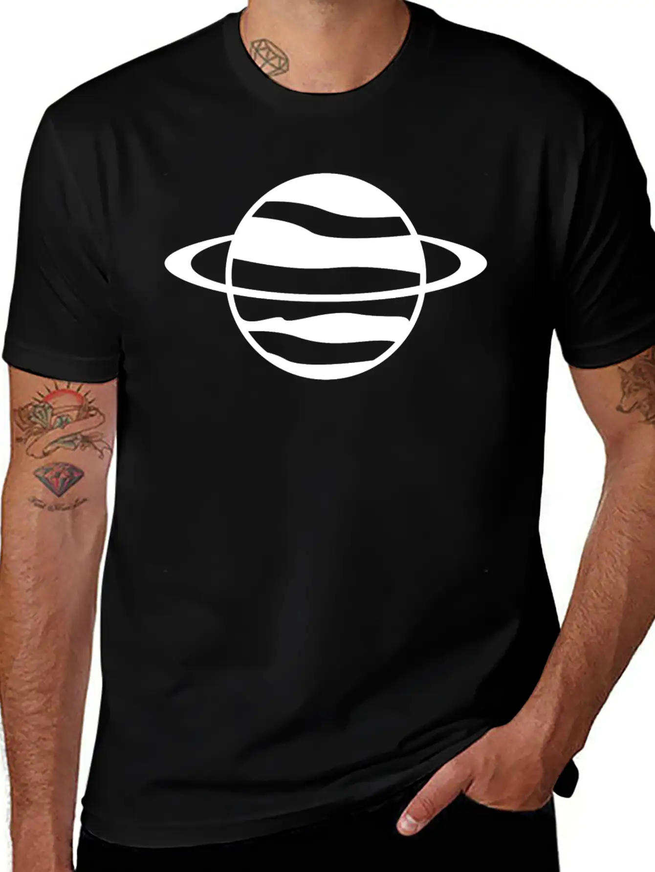 Saturn Planet Unisex Casual T-Shirt – Clean Design For Daily Comfort