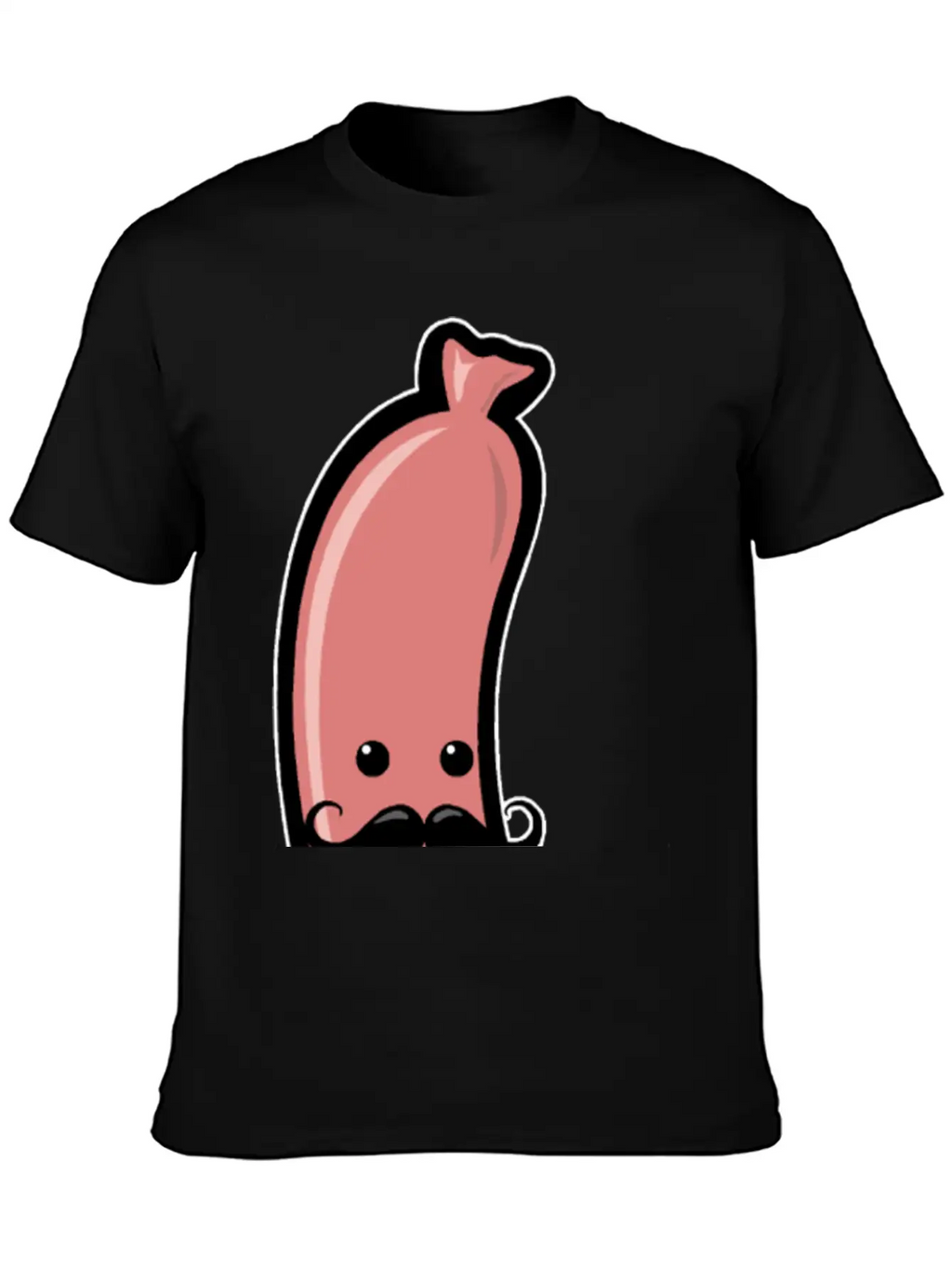 Sausage With Mustache Barbecue Party Meat Sricker Relaxed Everyday Tee – Lightweight And Durable Cotton