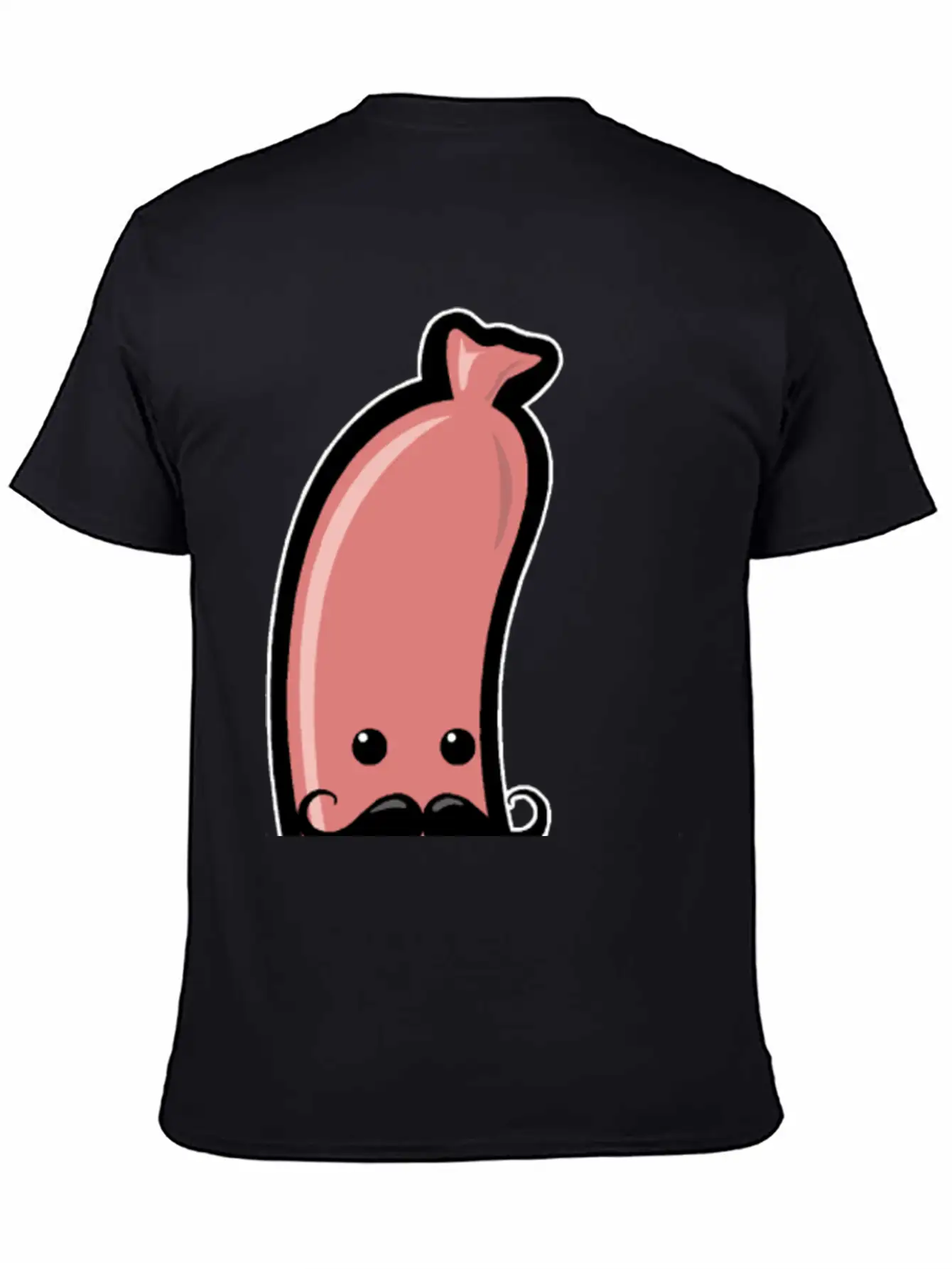 Sausage With Mustache Barbecue Party Meat Sricker Relaxed Everyday Tee – Lightweight And Durable Cotton