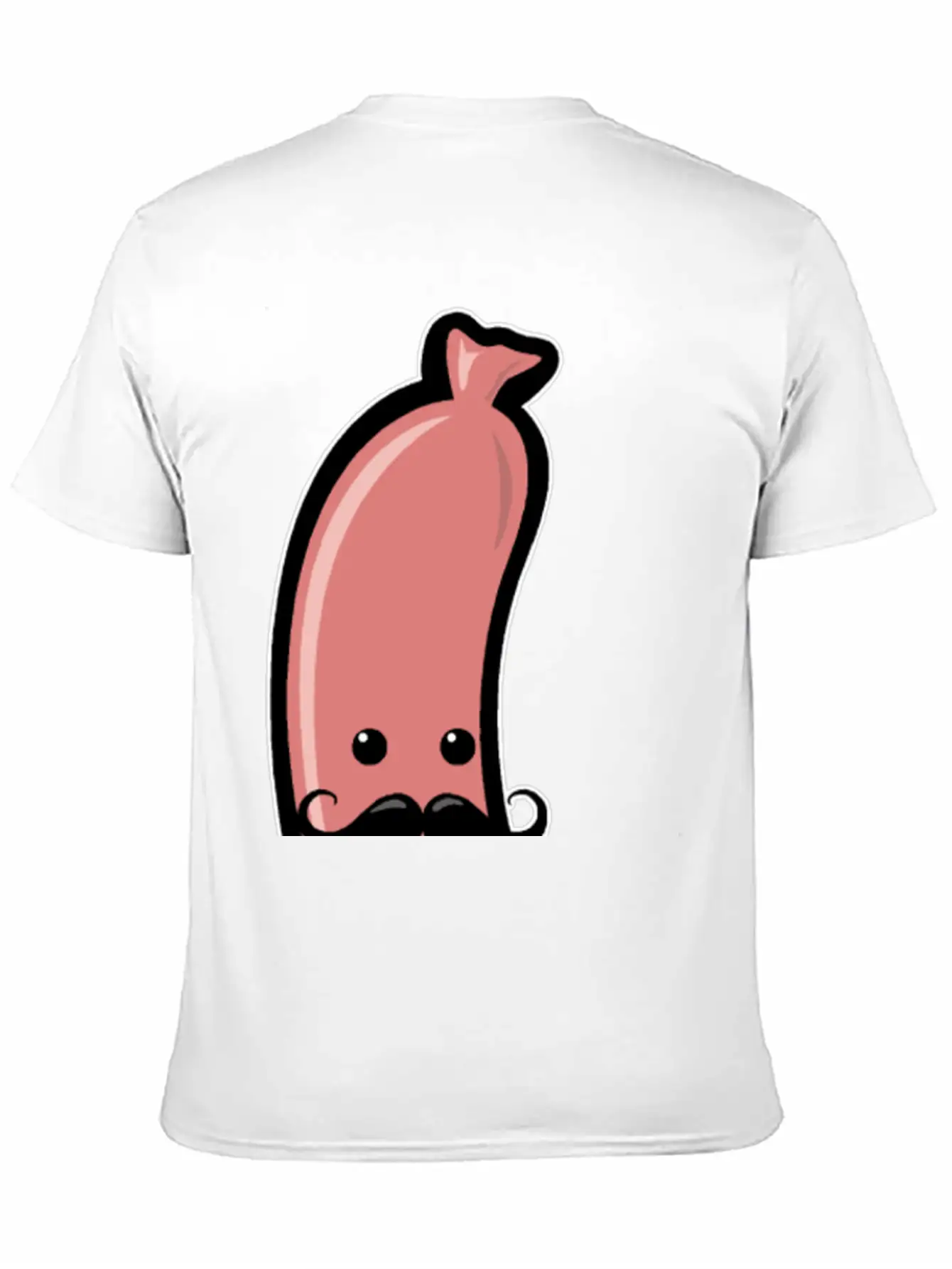Sausage With Mustache Barbecue Party Meat Sricker Relaxed Everyday Tee – Lightweight And Durable Cotton