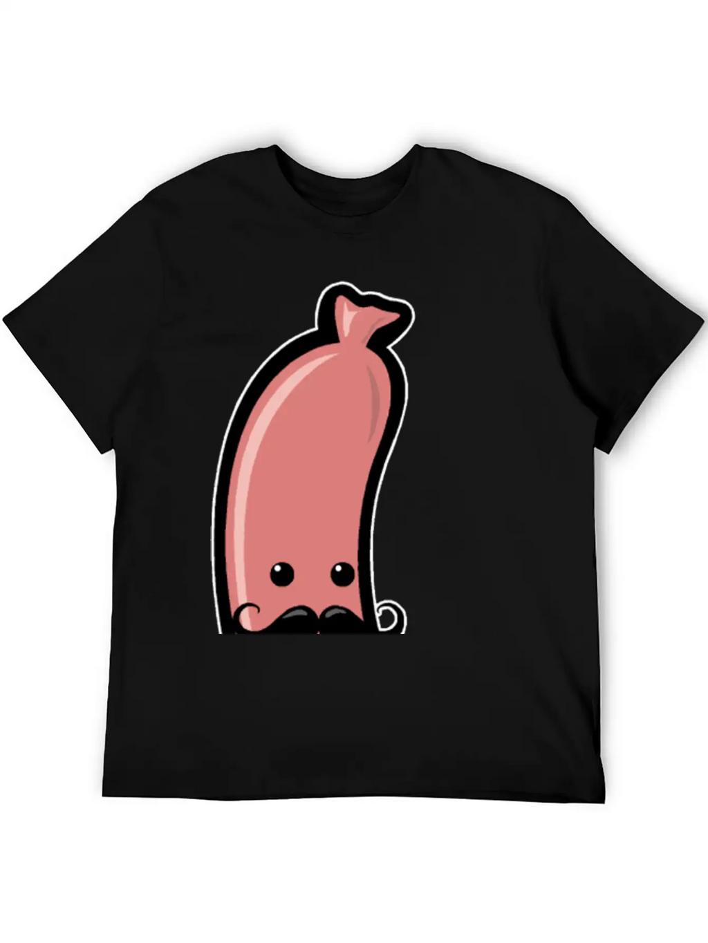 Sausage With Mustache Barbecue Party Meat Sricker Relaxed Everyday Tee – Lightweight And Durable Cotton
