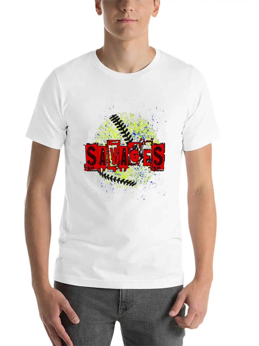 Savages Splatter Logo Breathable Soft Cotton T-Shirt – Timeless Casual Look