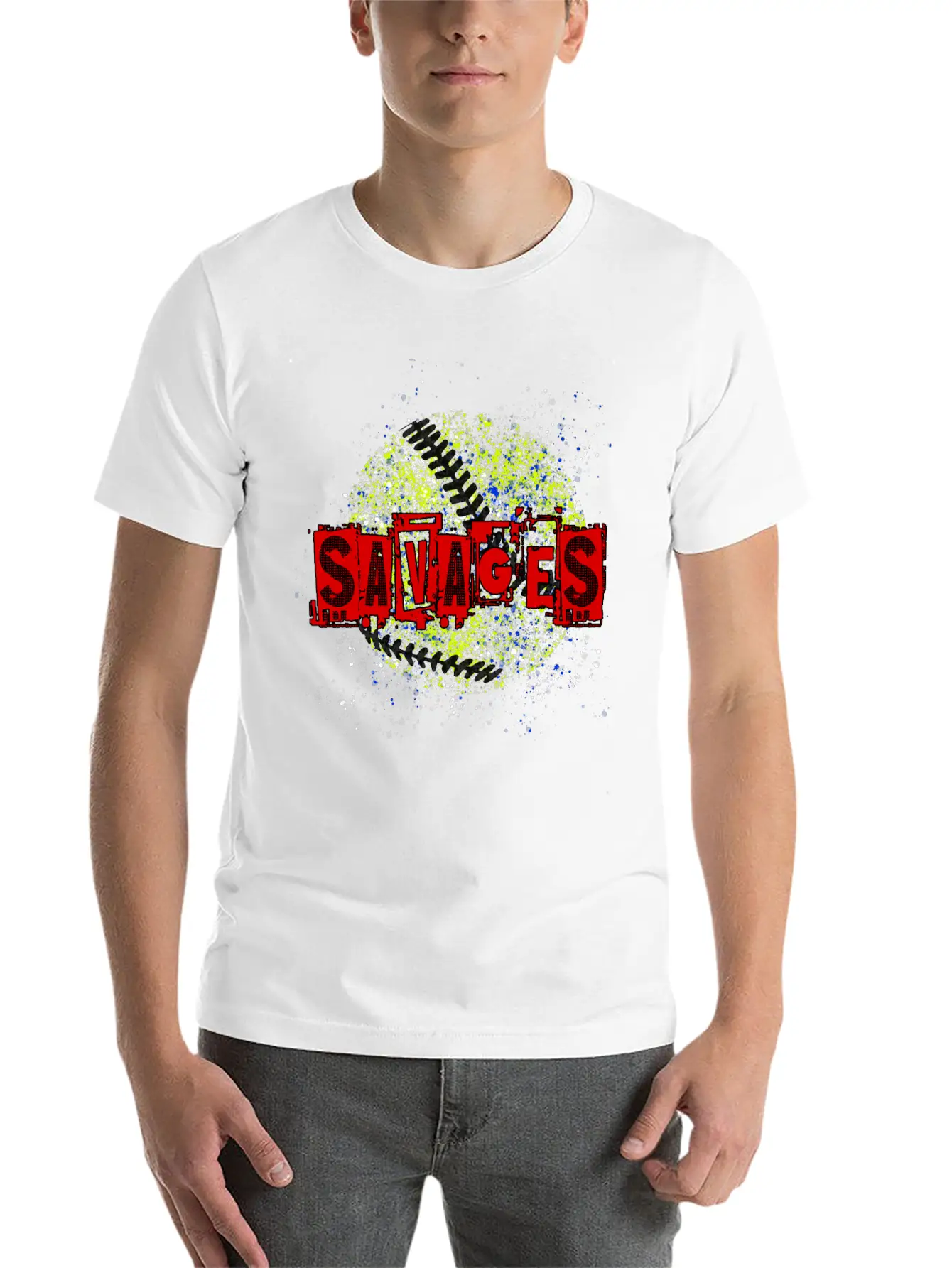 Savages Splatter Logo Breathable Soft Cotton T-Shirt – Timeless Casual Look
