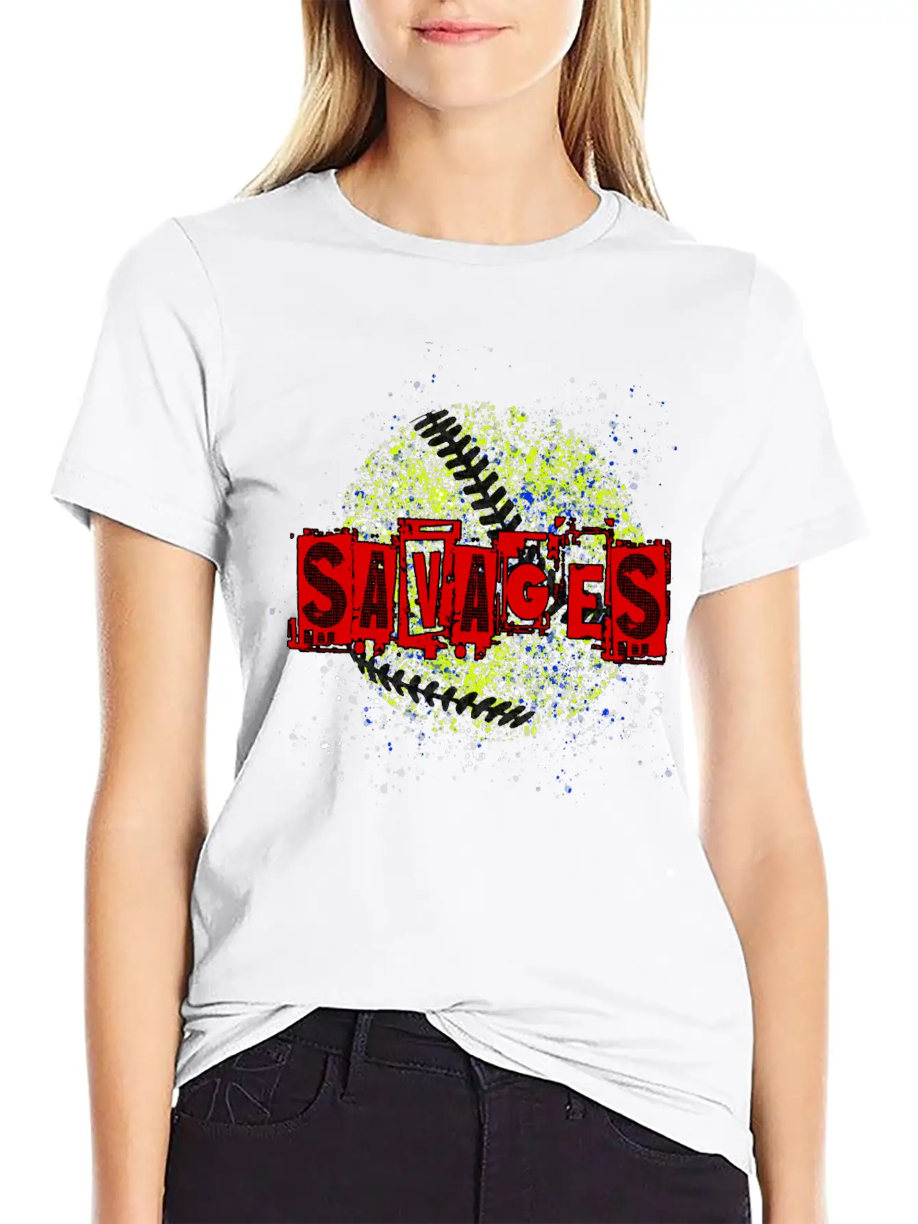 Savages Splatter Logo Breathable Soft Cotton T-Shirt – Timeless Casual Look