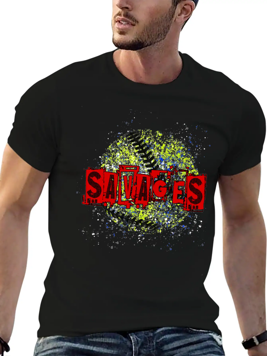 Savages Splatter Logo Breathable Soft Cotton T-Shirt – Timeless Casual Look
