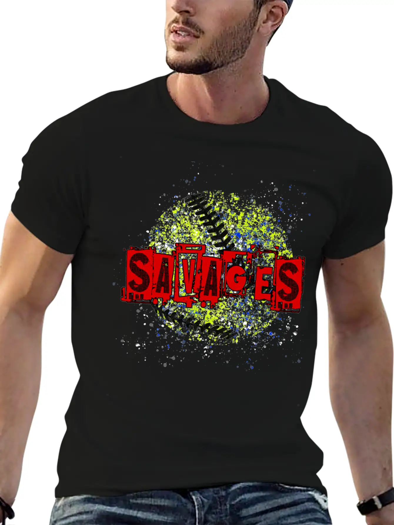 Savages Splatter Logo Breathable Soft Cotton T-Shirt – Timeless Casual Look