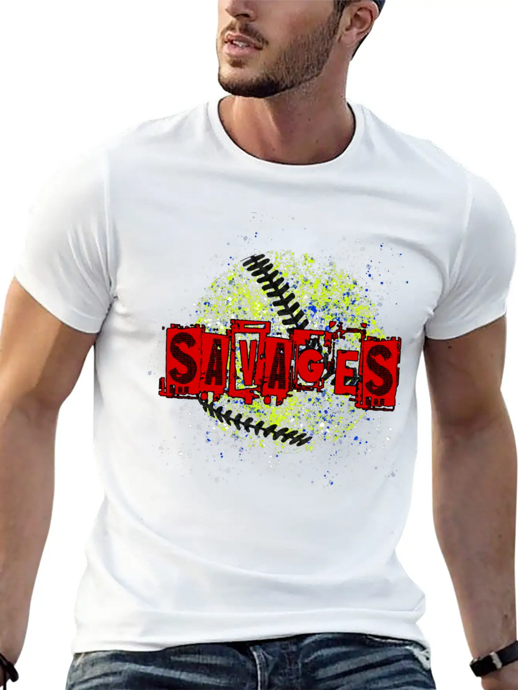 Savages Splatter Logo Breathable Soft Cotton T-Shirt – Timeless Casual Look