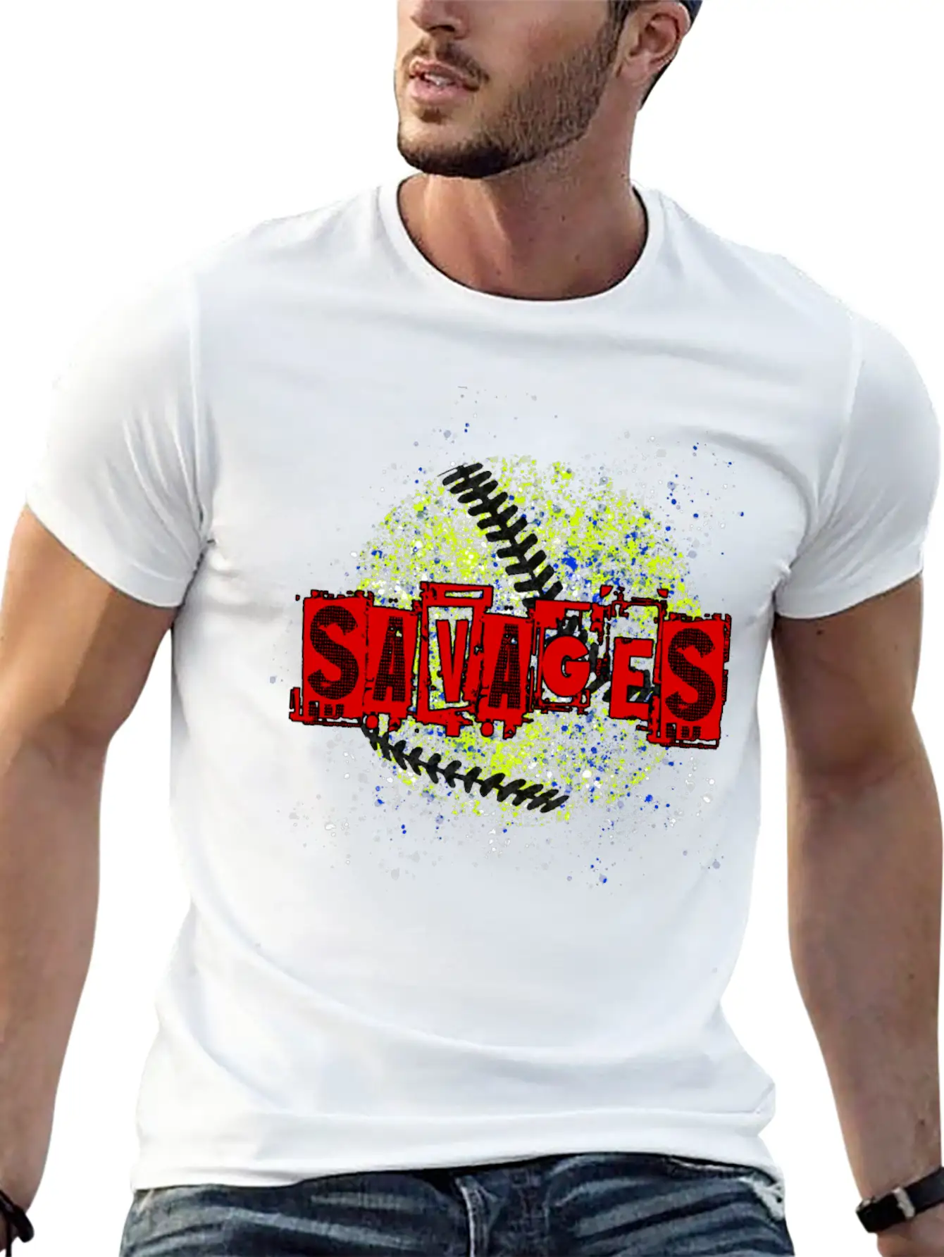 Savages Splatter Logo Breathable Soft Cotton T-Shirt – Timeless Casual Look