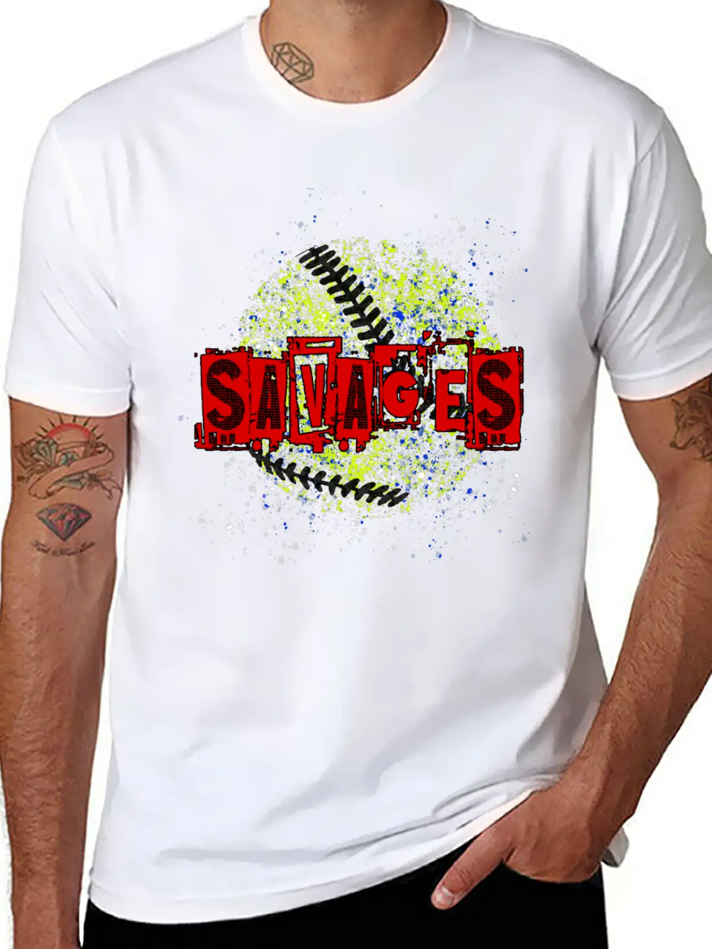 Savages Splatter Logo Breathable Soft Cotton T-Shirt – Timeless Casual Look