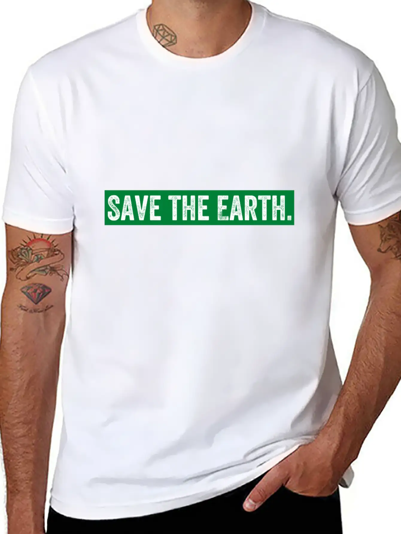 Save The Earth Unisex Casual T-Shirt – Clean Design For Daily Comfort