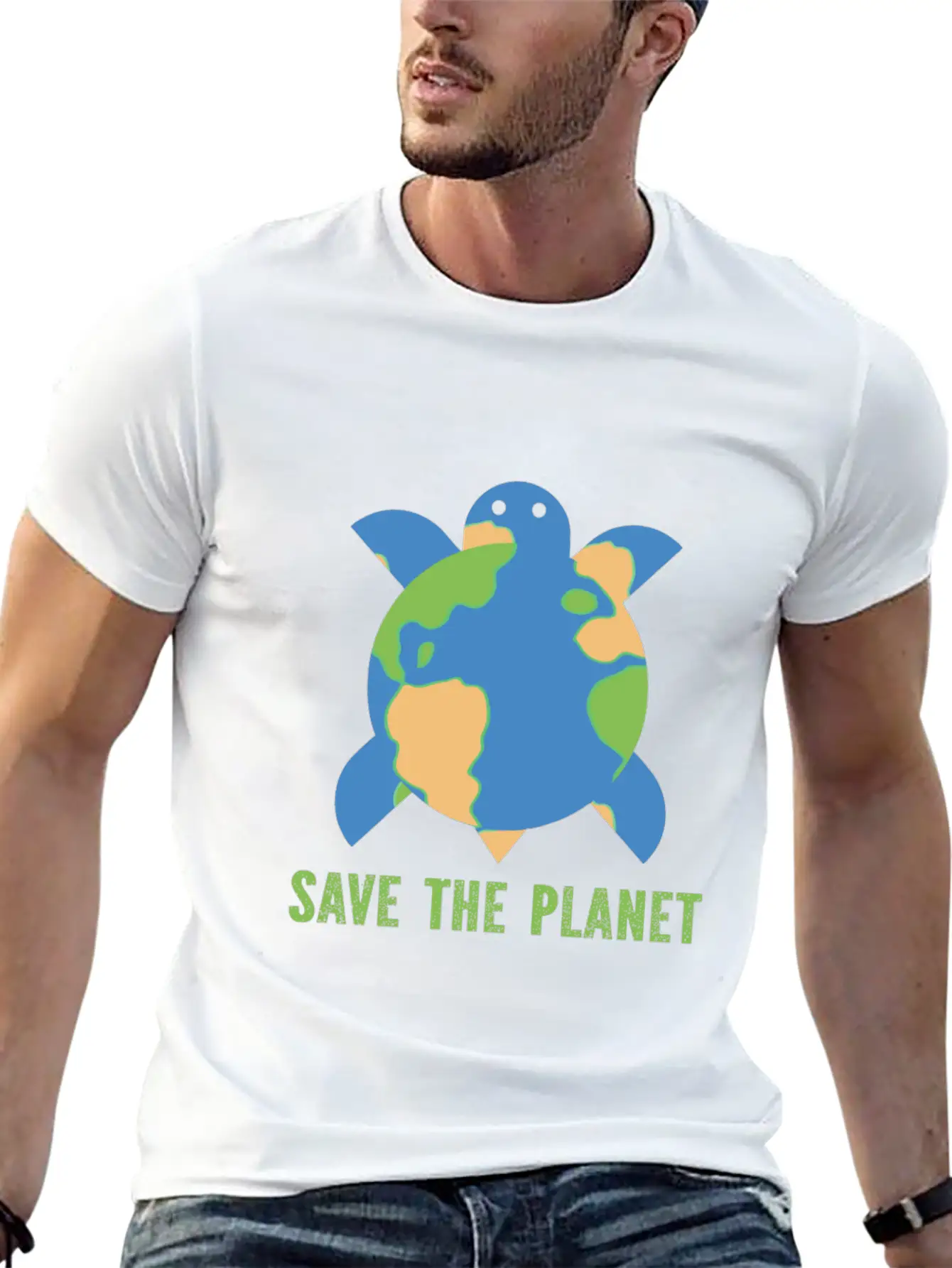 Save The Planet Unisex Casual T-Shirt – Clean Design For Daily Comfort