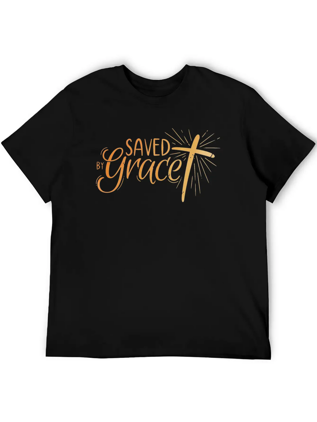 Saved By Grace Lettering Unisex Casual T-Shirt – Clean Design For Daily Comfort