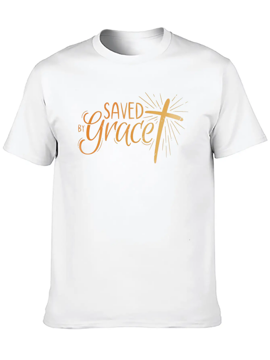 Saved By Grace Lettering Unisex Casual T-Shirt – Clean Design For Daily Comfort