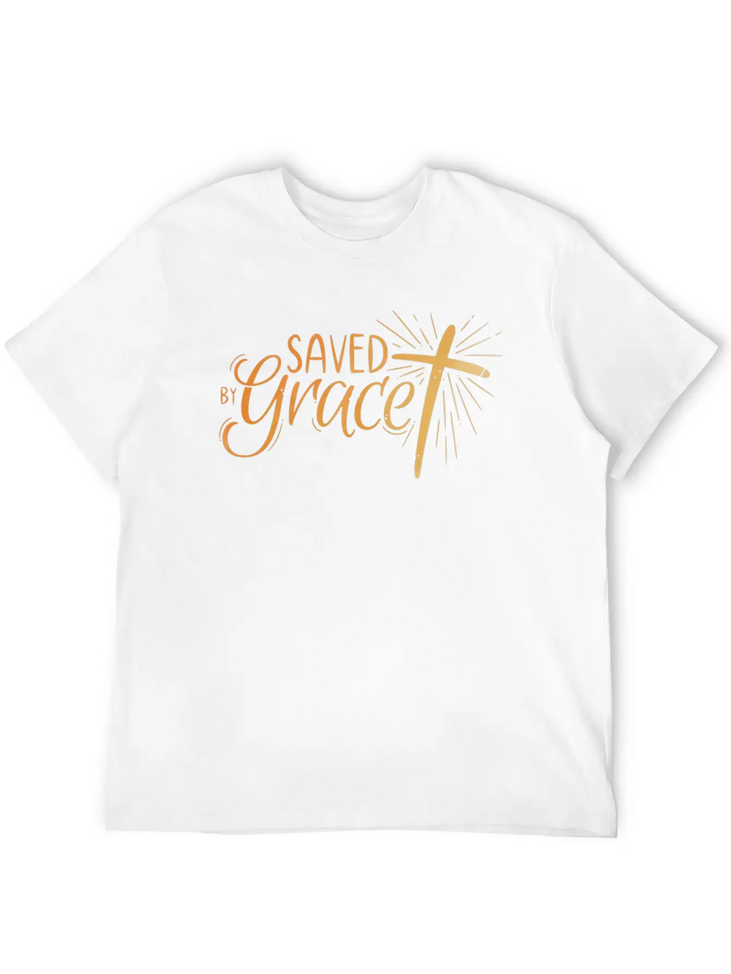 Saved By Grace Lettering Unisex Casual T-Shirt – Clean Design For Daily Comfort